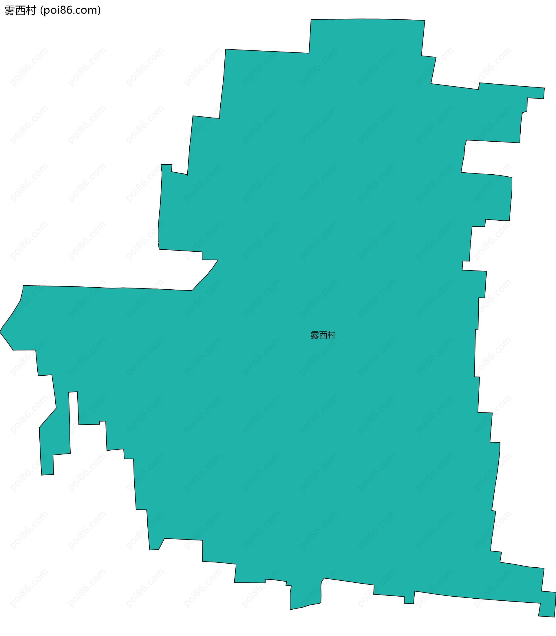雾西村边界地图