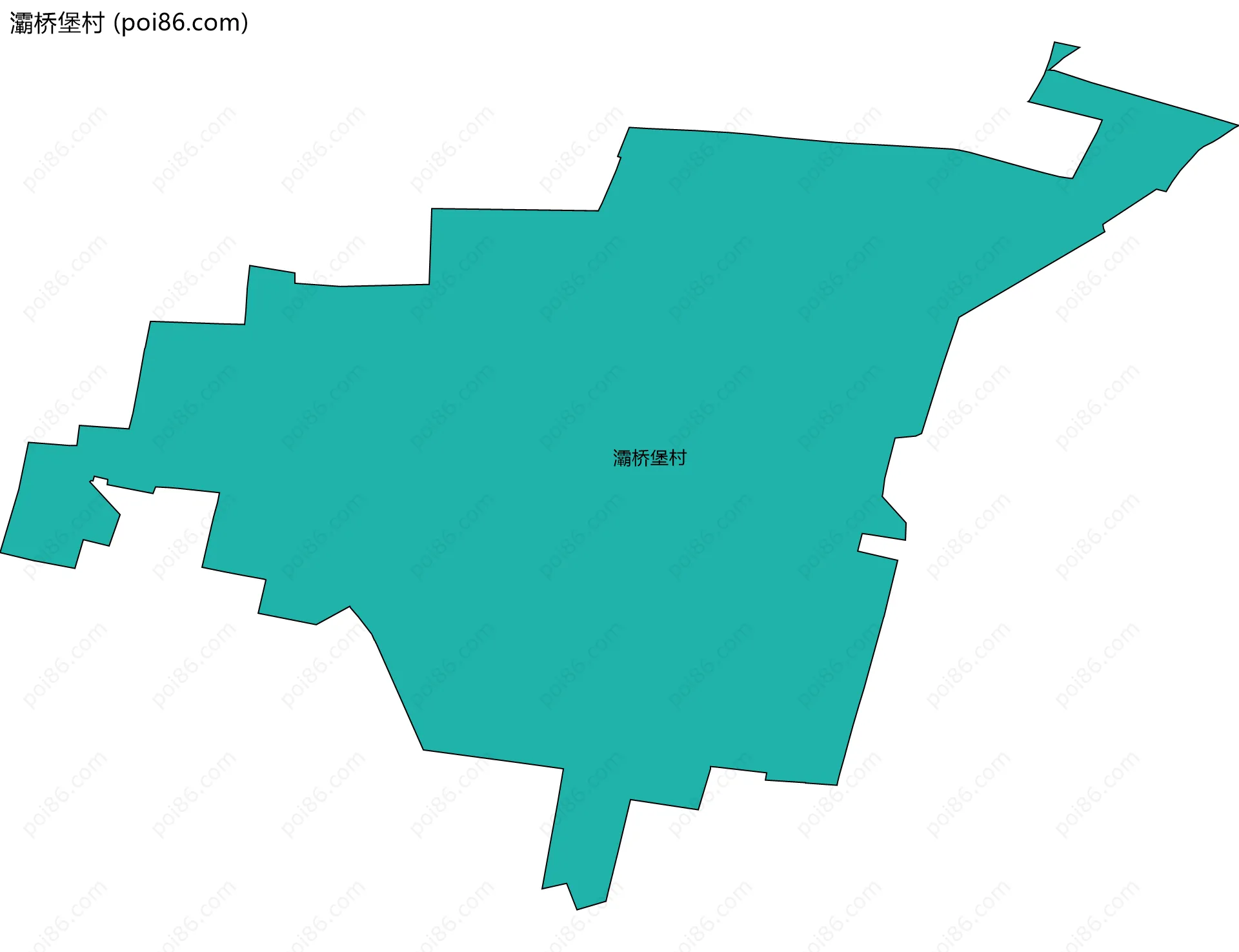 灞桥堡村边界地图