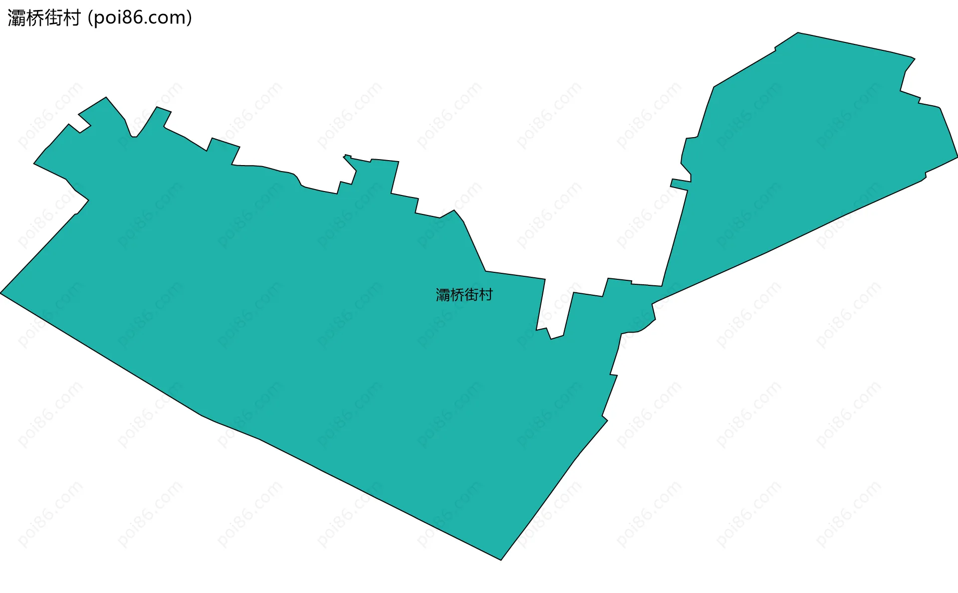 灞桥街村边界地图