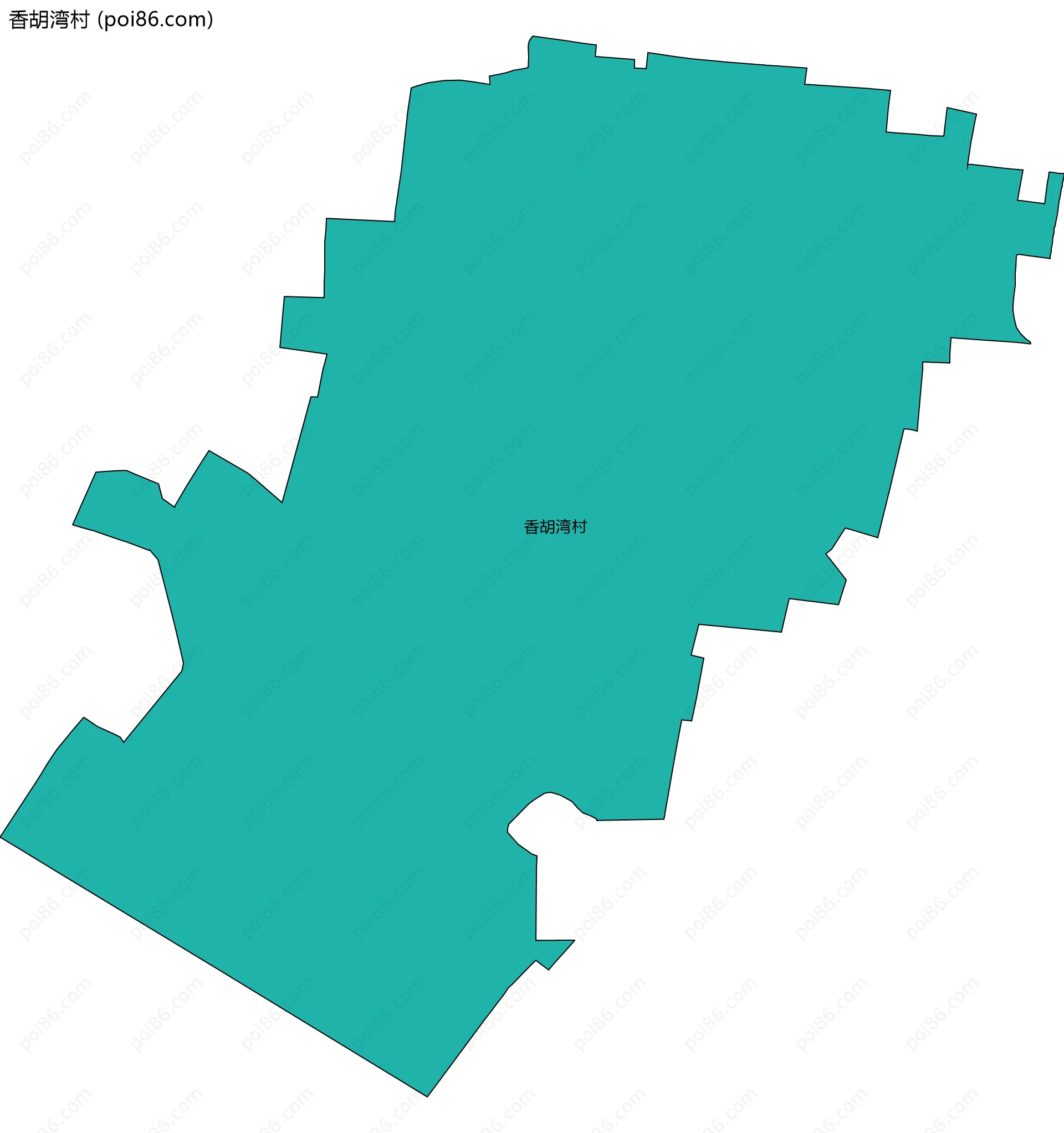 香胡湾村边界地图