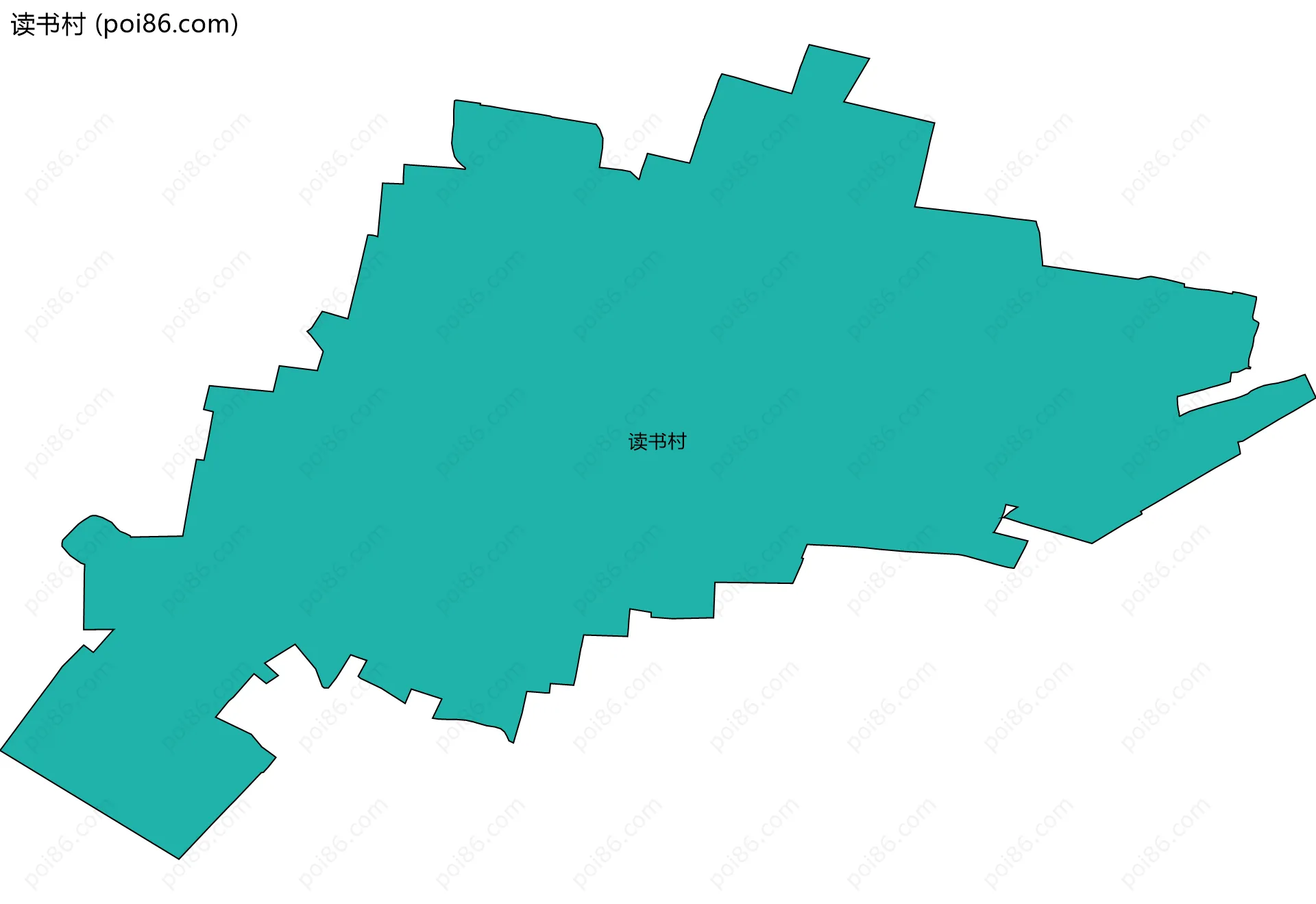 读书村边界地图