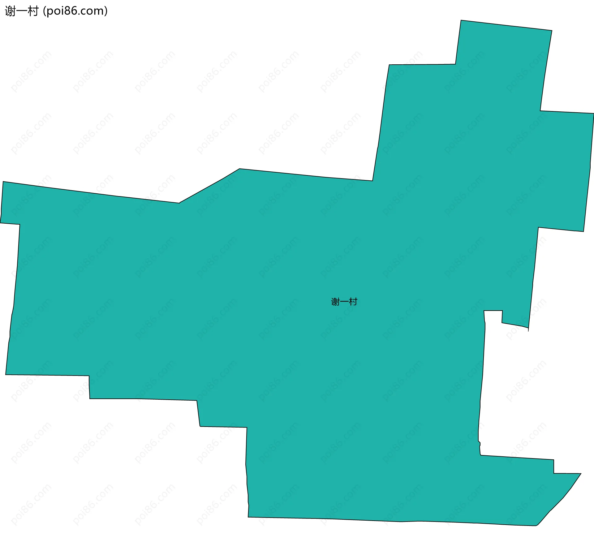 谢一村边界地图