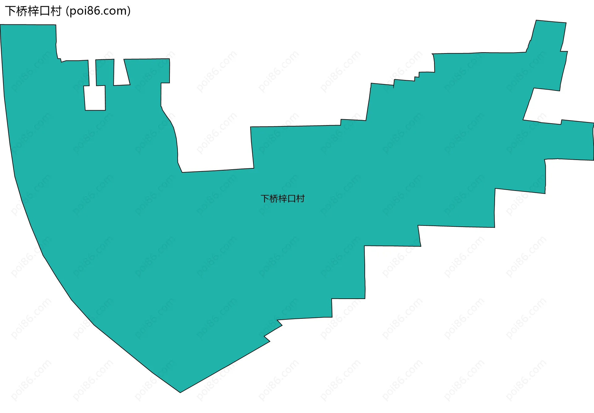 下桥梓口村边界地图