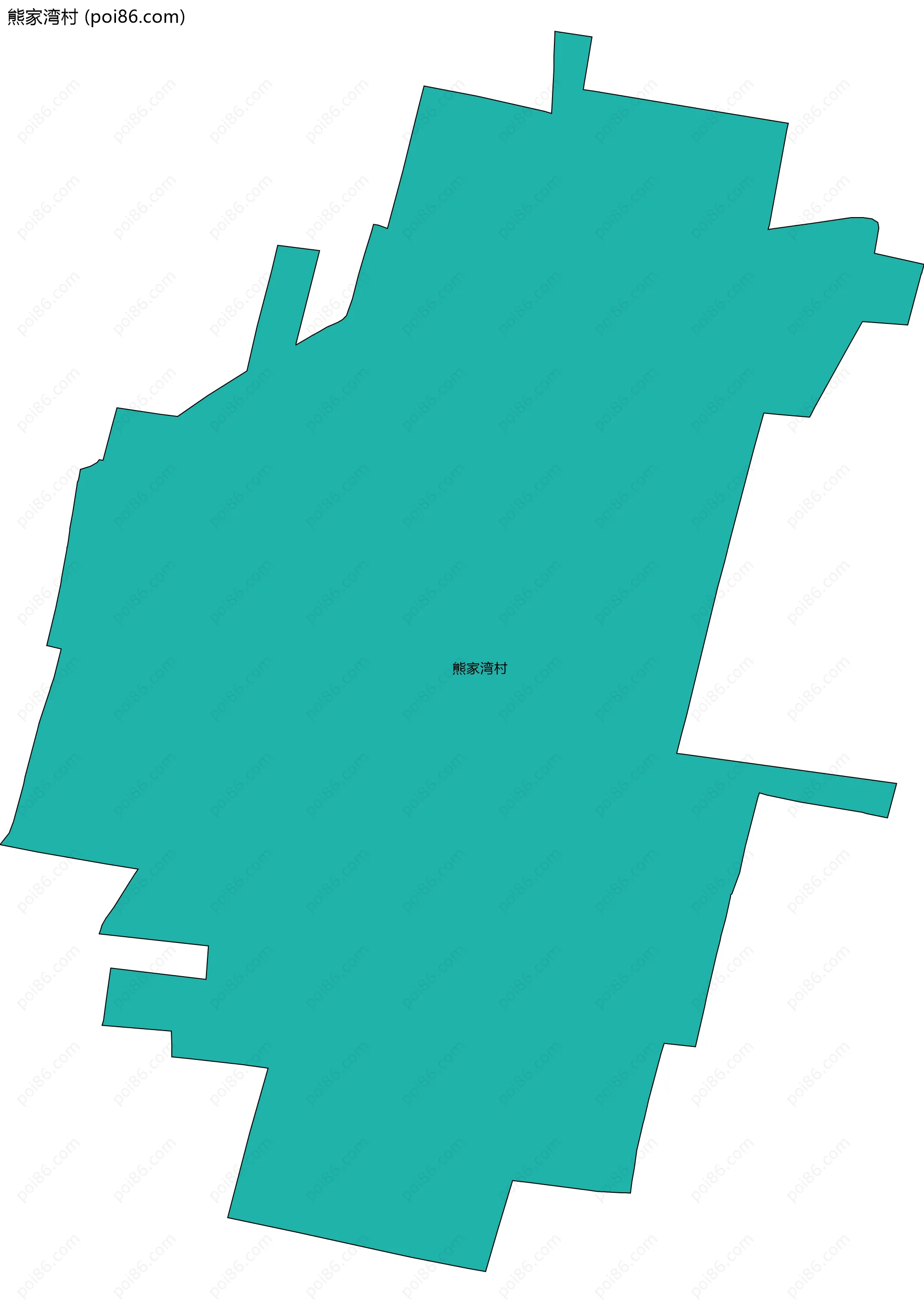 熊家湾村边界地图