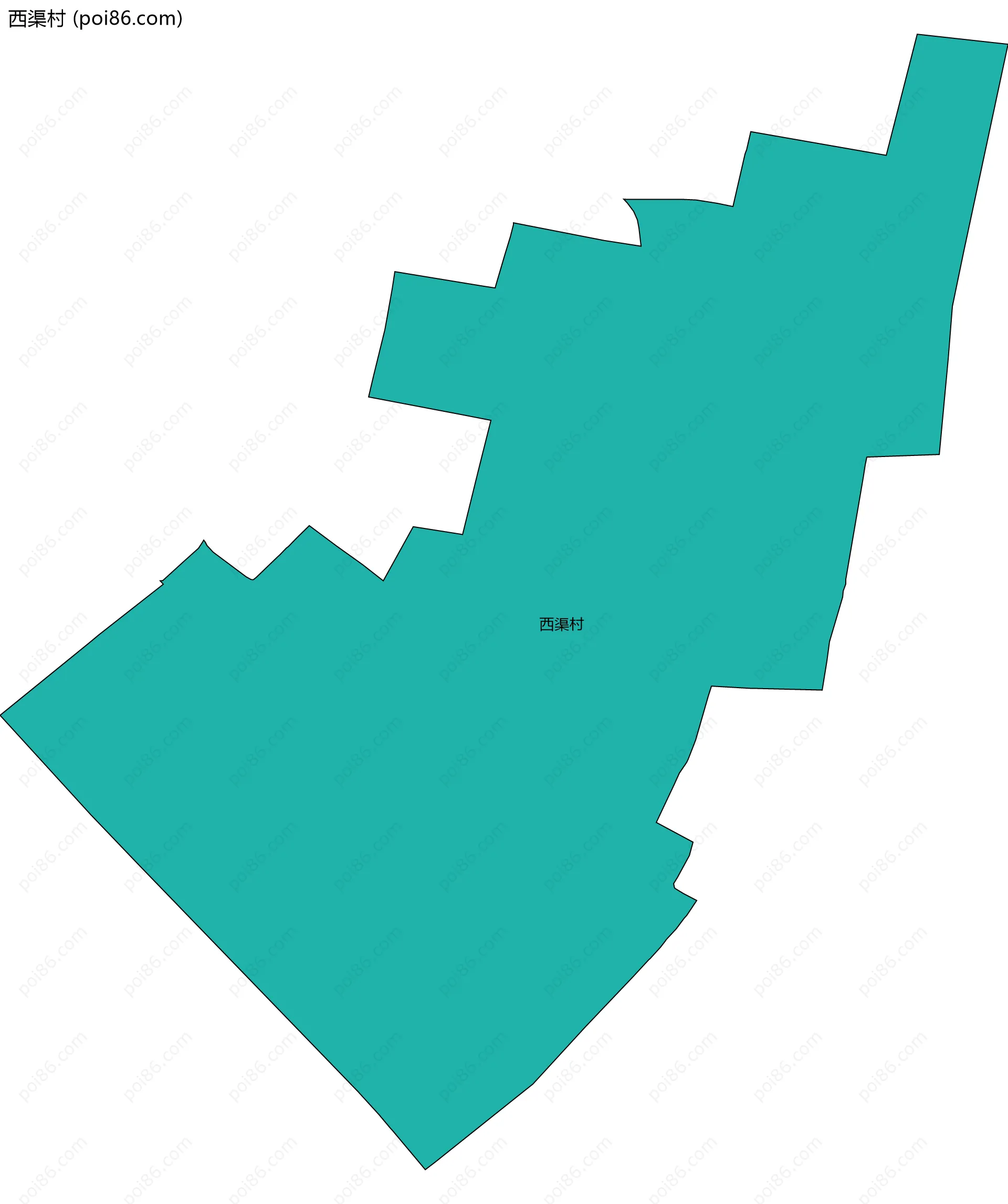 西渠村边界地图