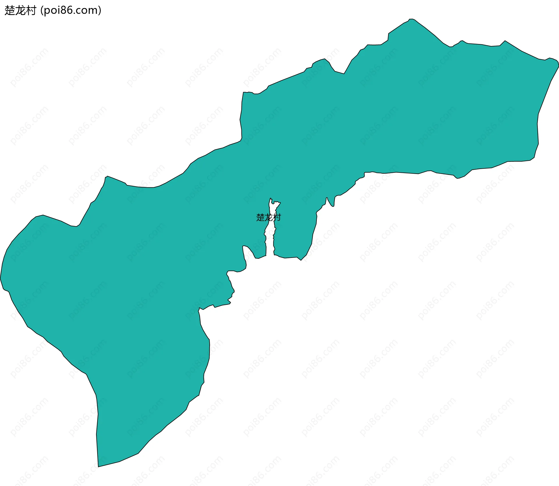 楚龙村边界地图