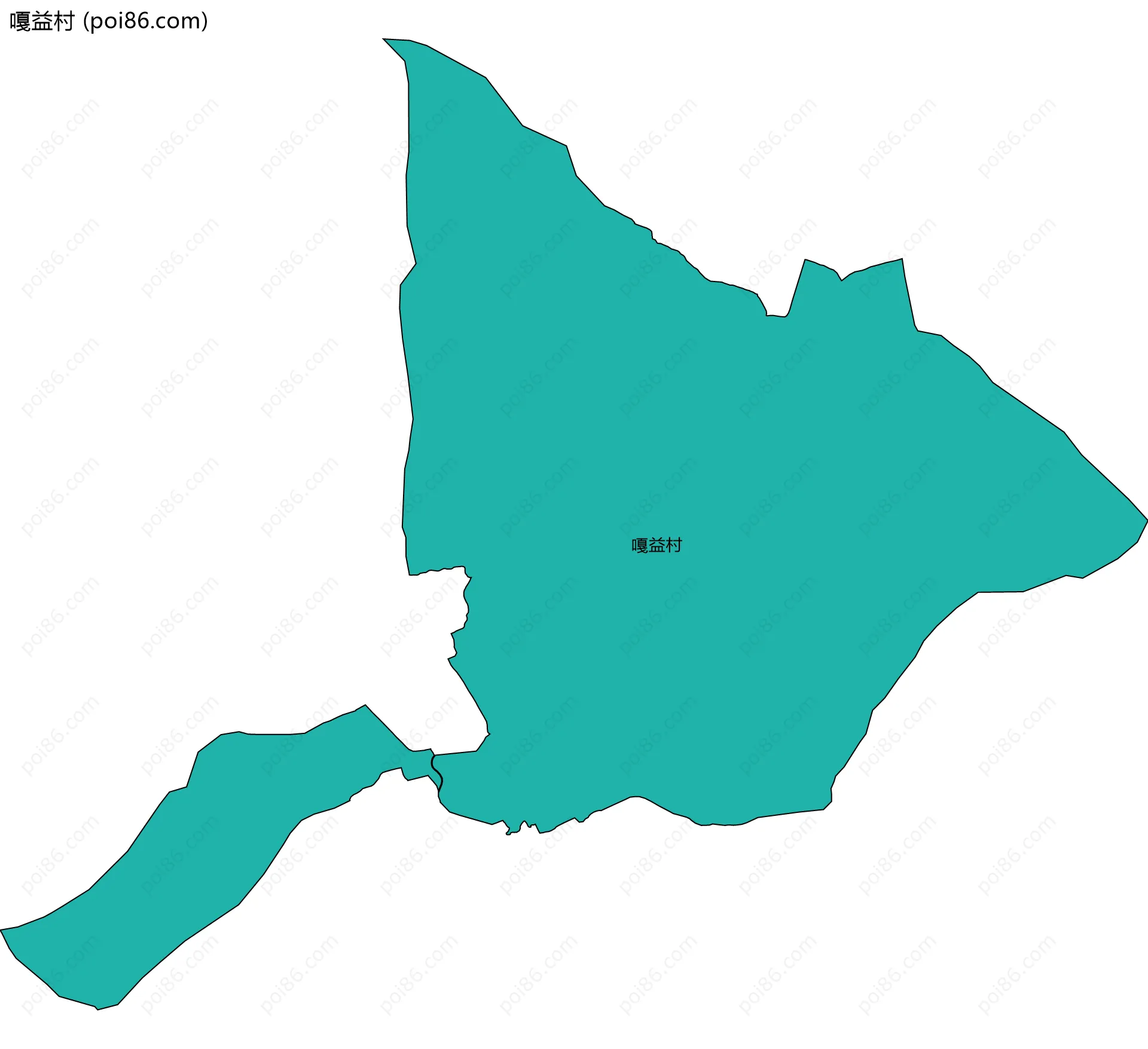 嘎益村边界地图