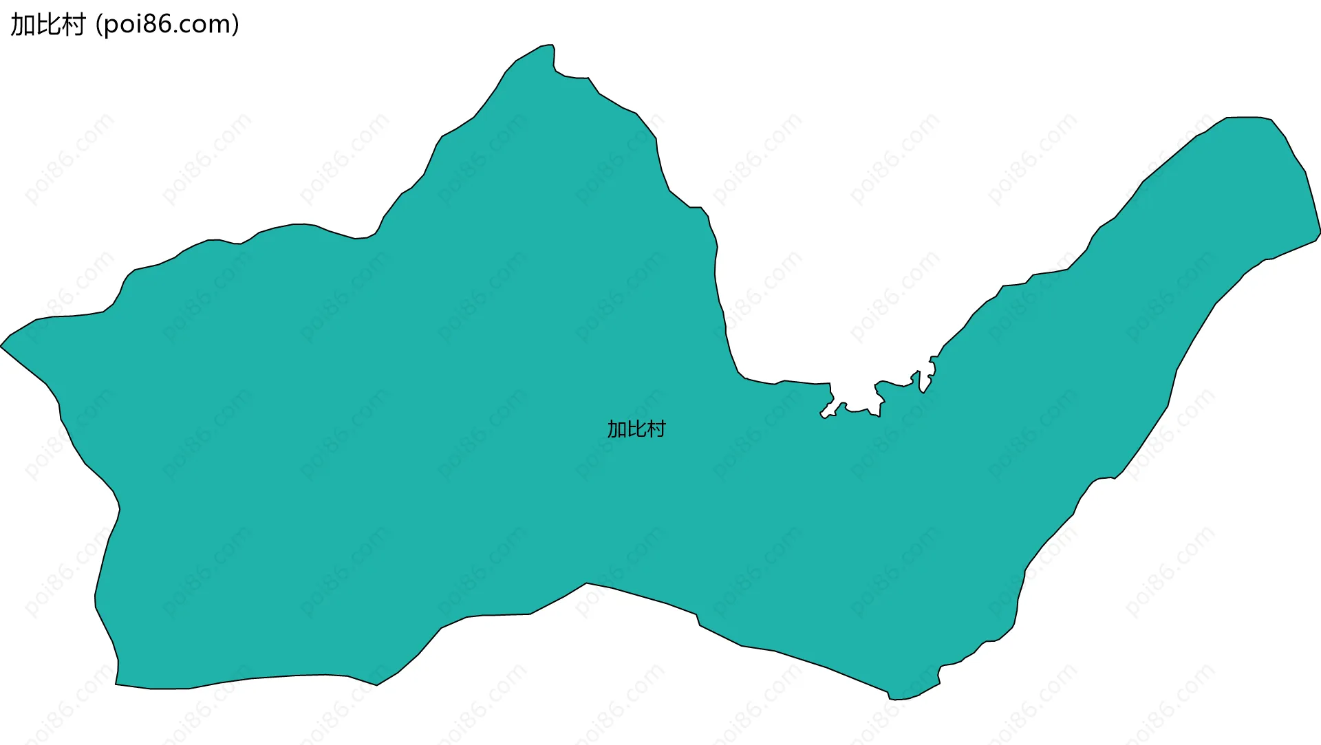 加比村边界地图