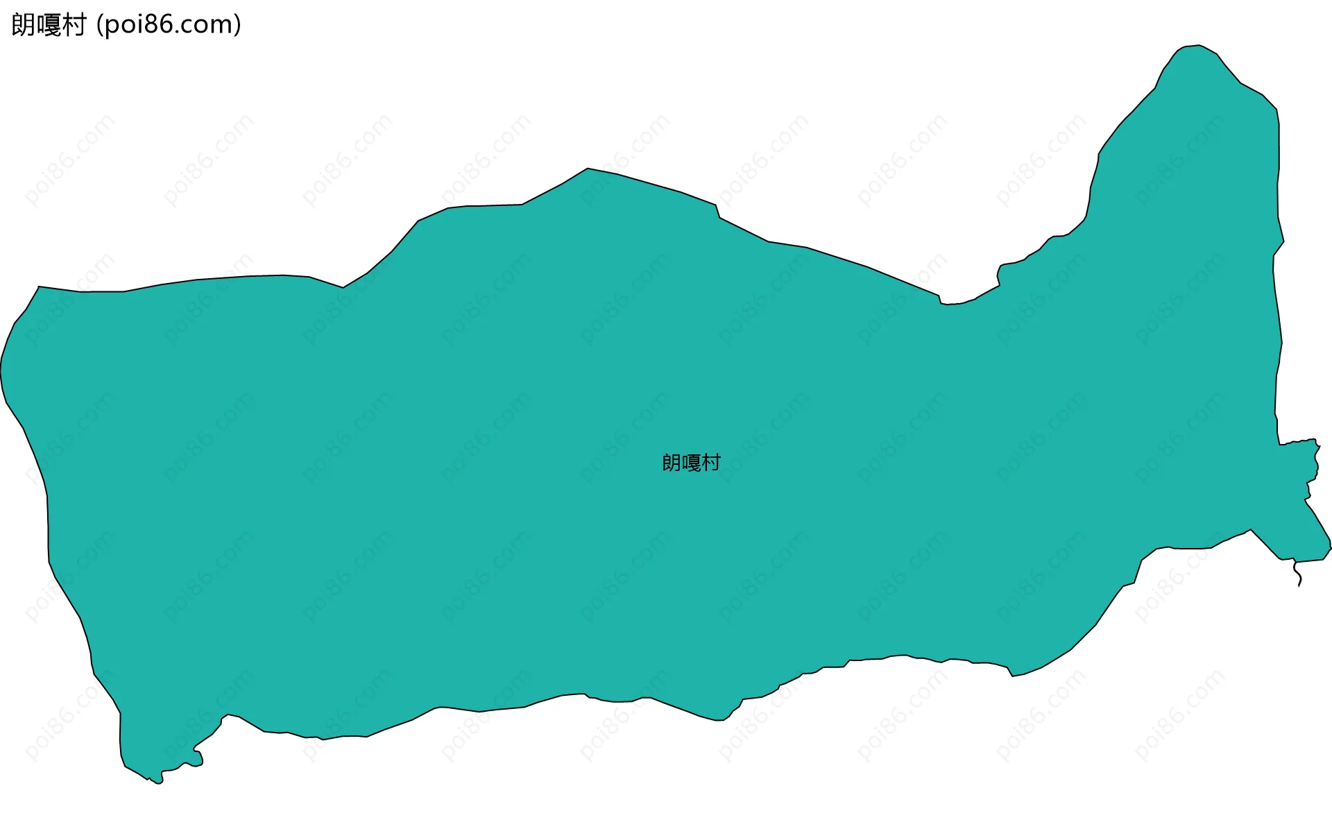 朗嘎村边界地图