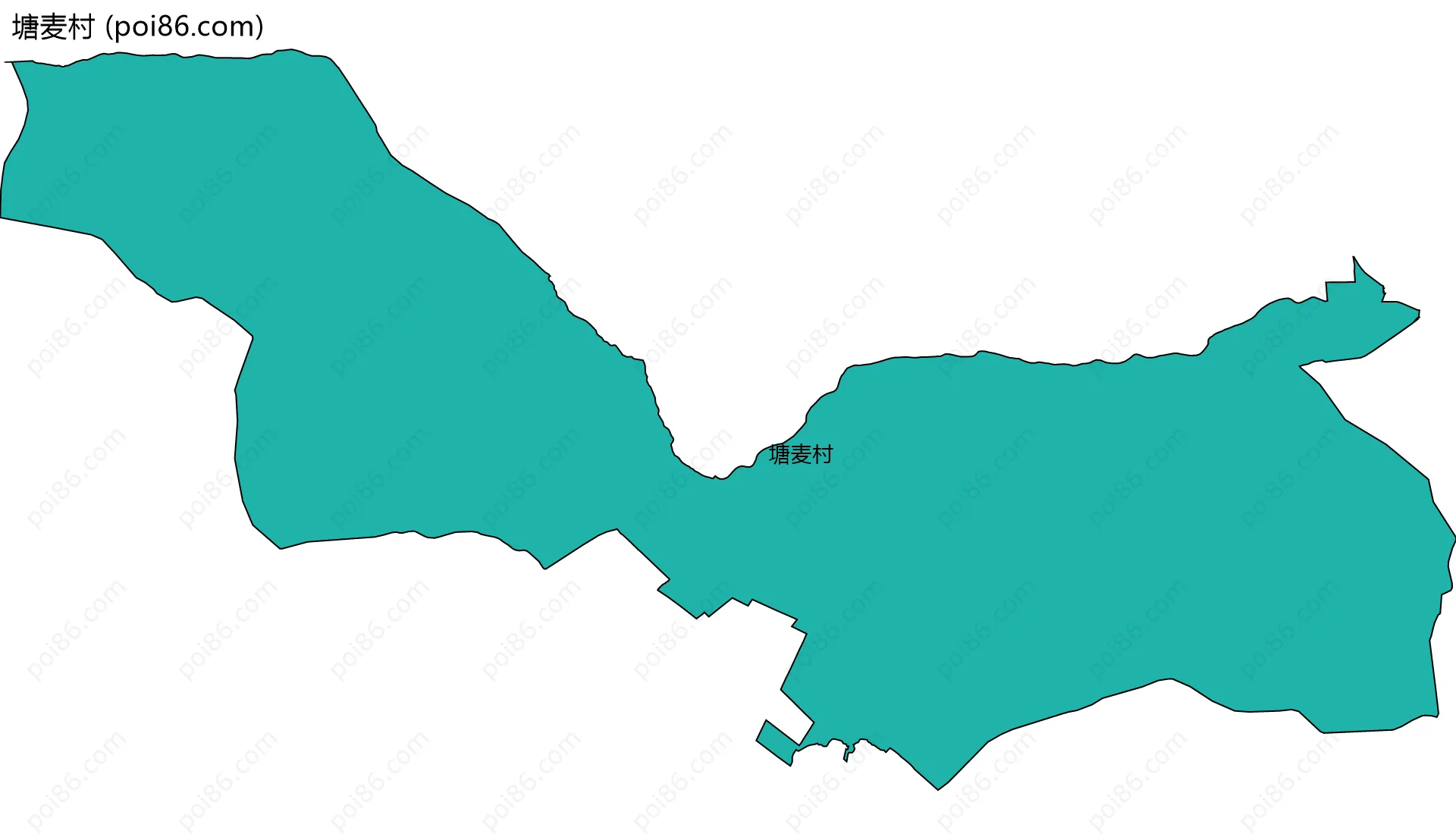 塘麦村边界地图