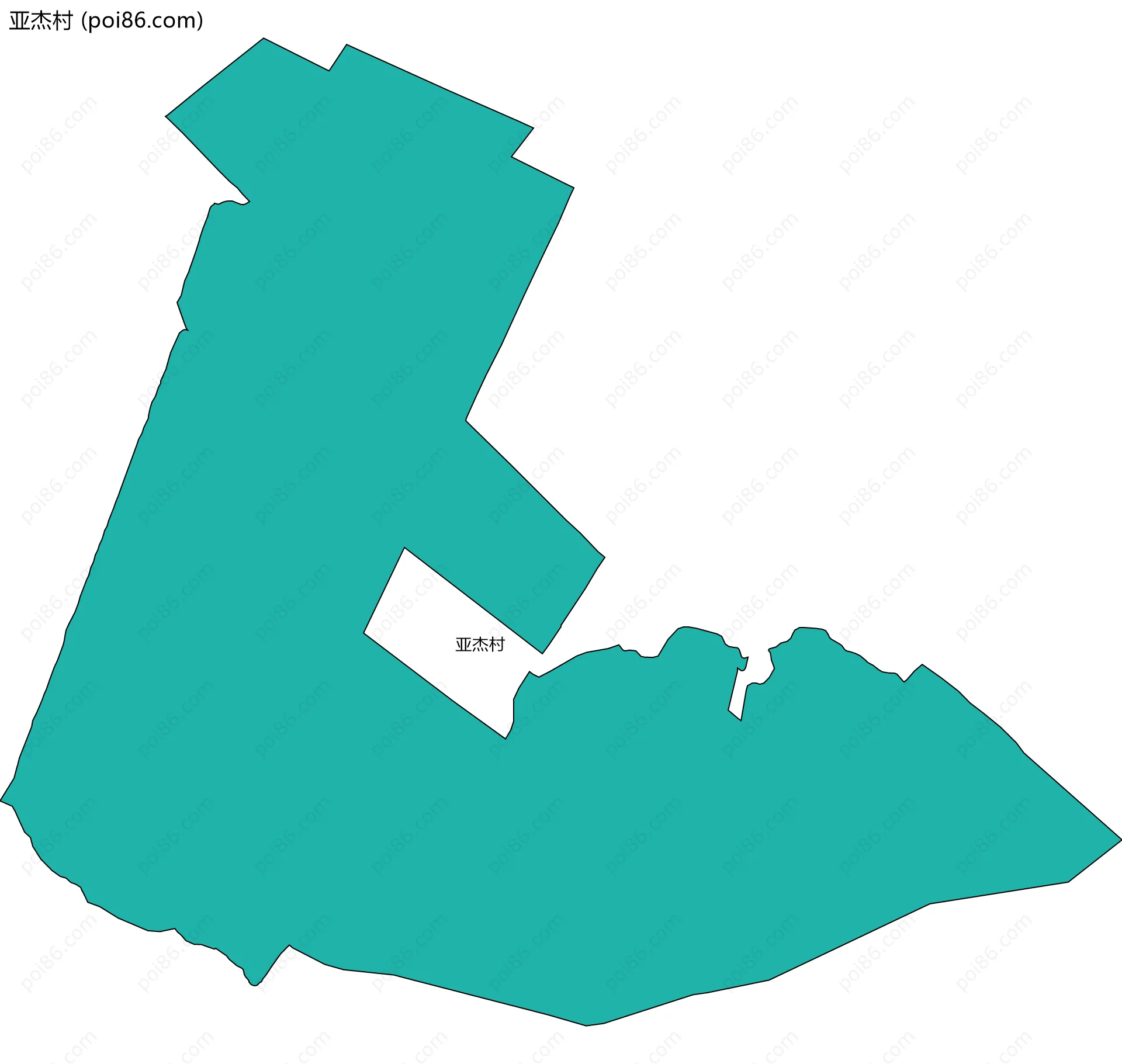亚杰村边界地图