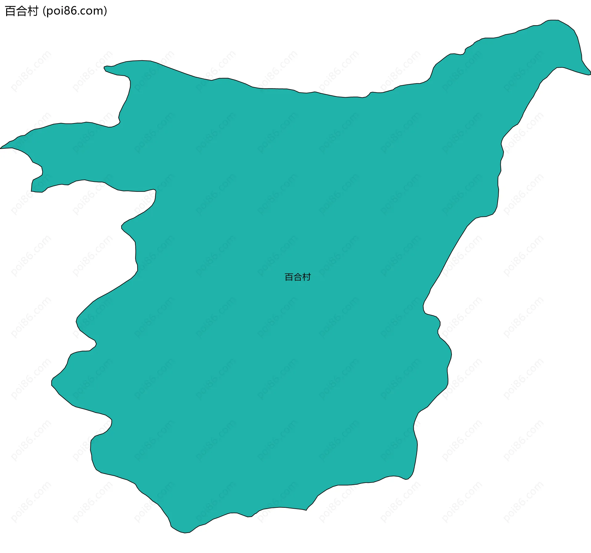 百合村边界地图