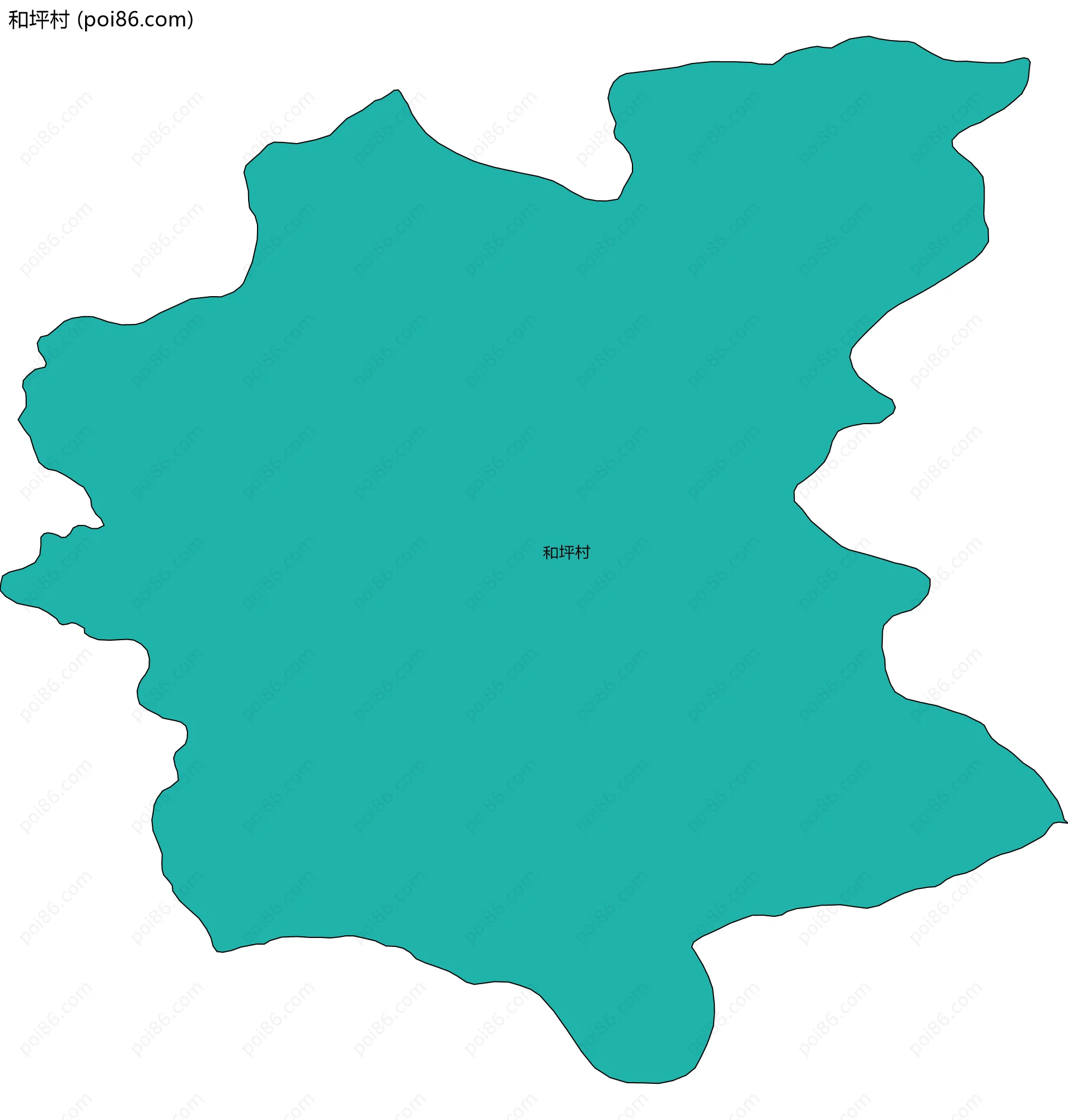 和坪村边界地图