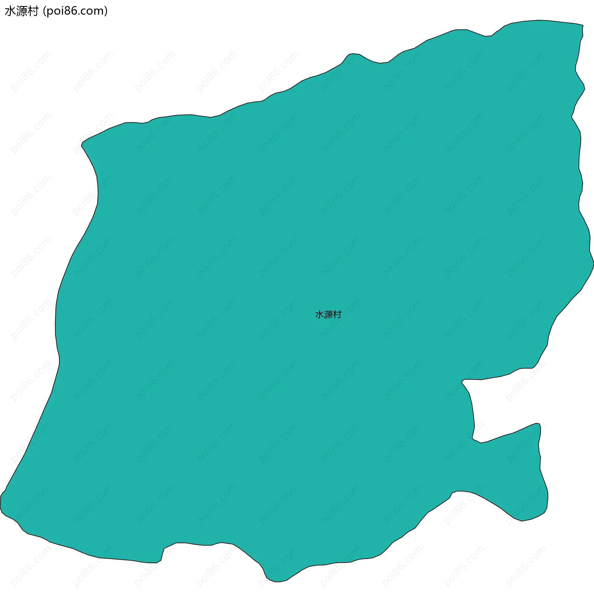 水源村边界地图