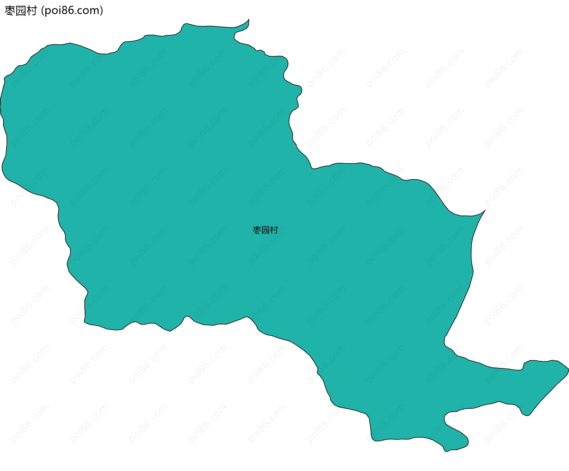 枣园村边界地图