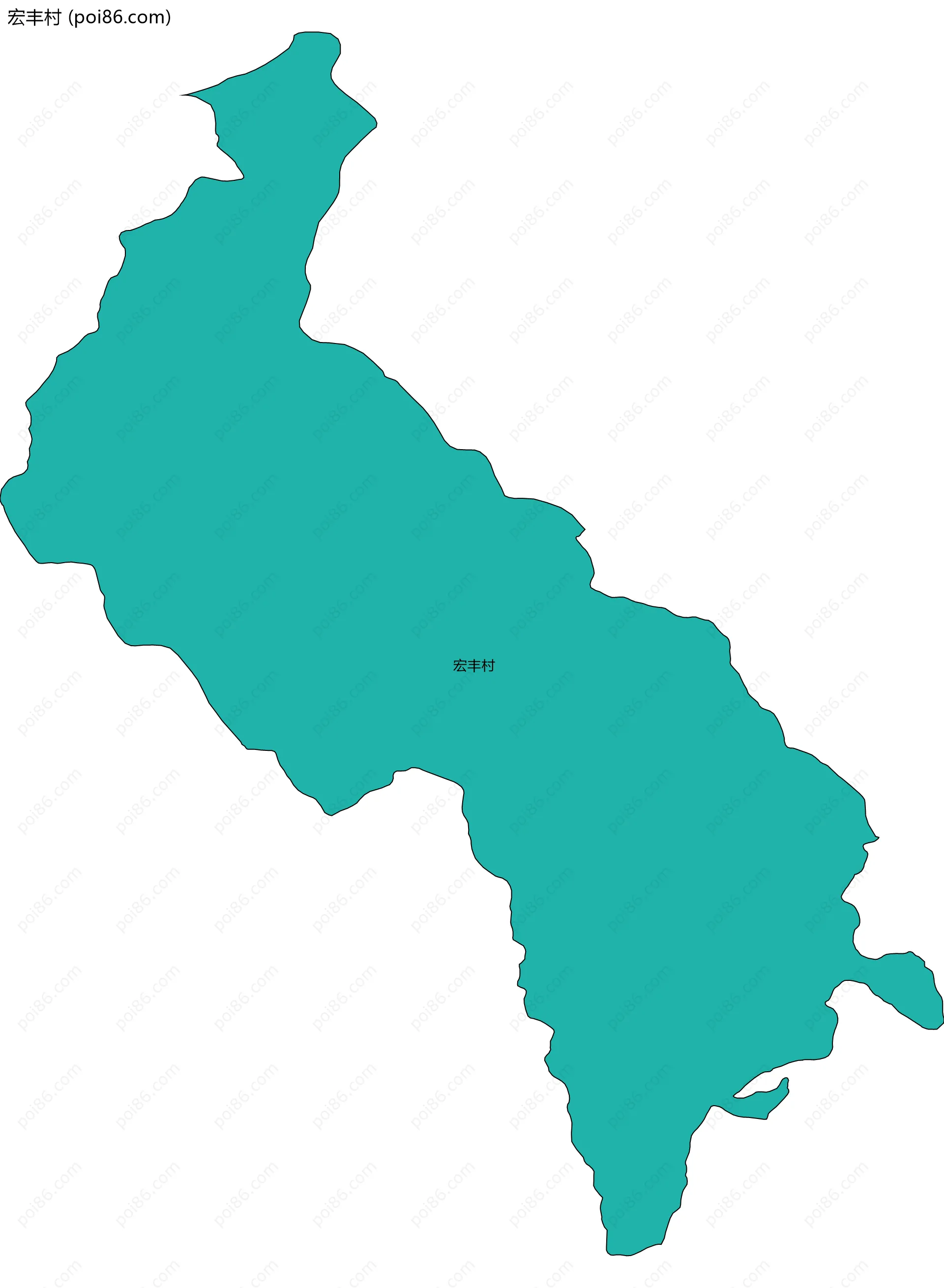 宏丰村边界地图