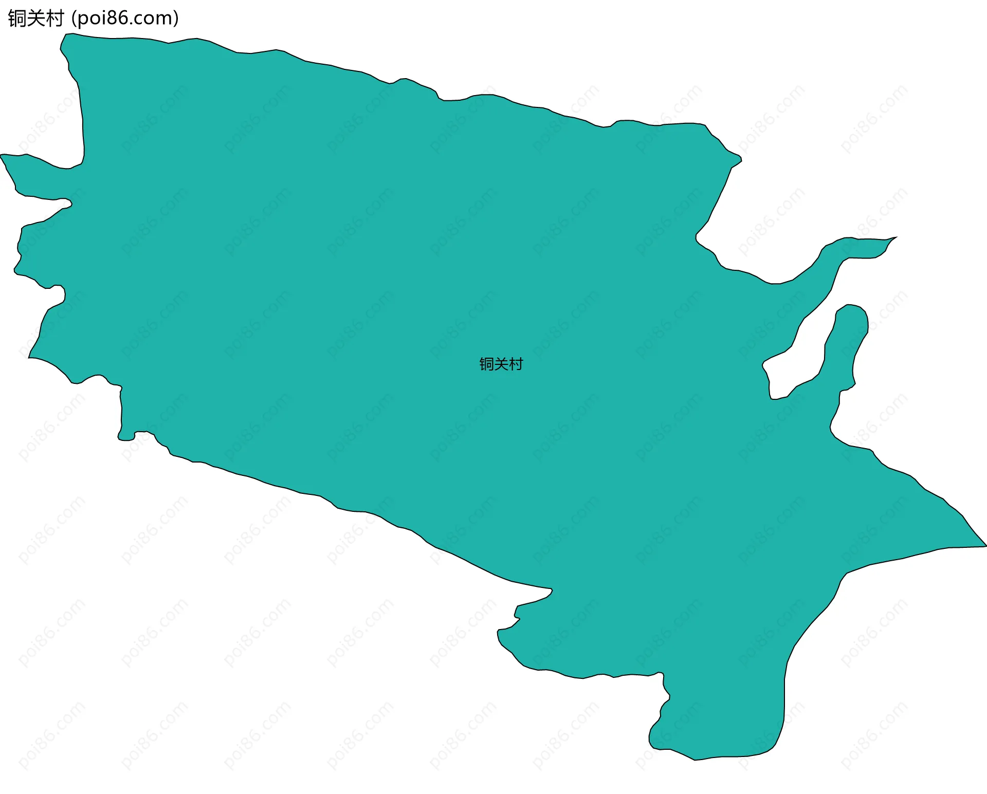 铜关村边界地图