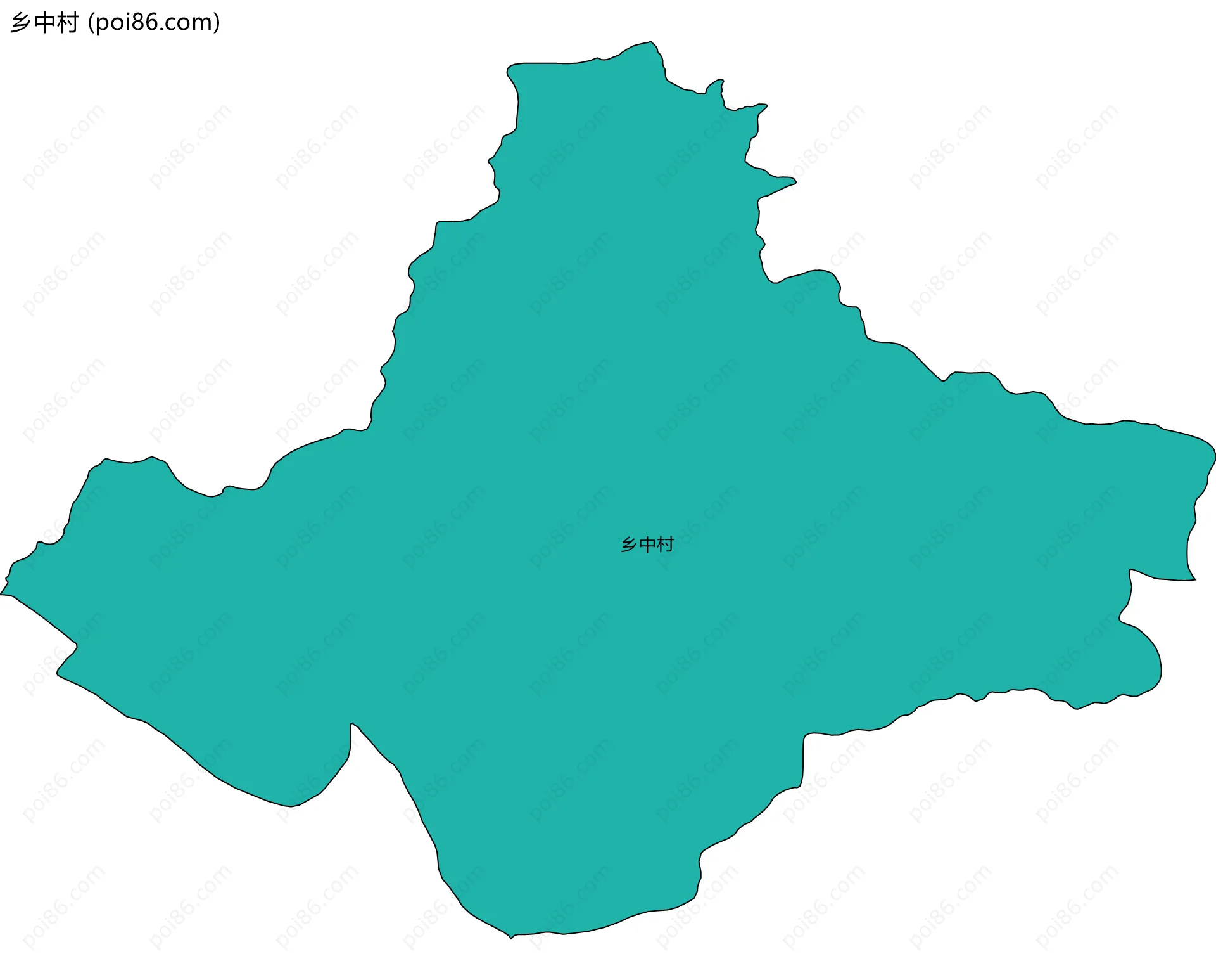 乡中村边界地图