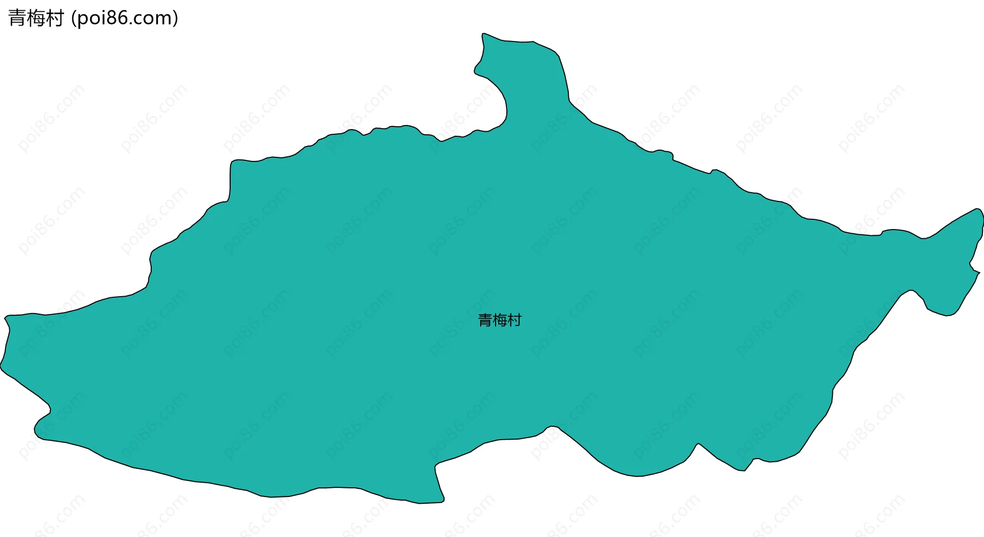 青梅村边界地图