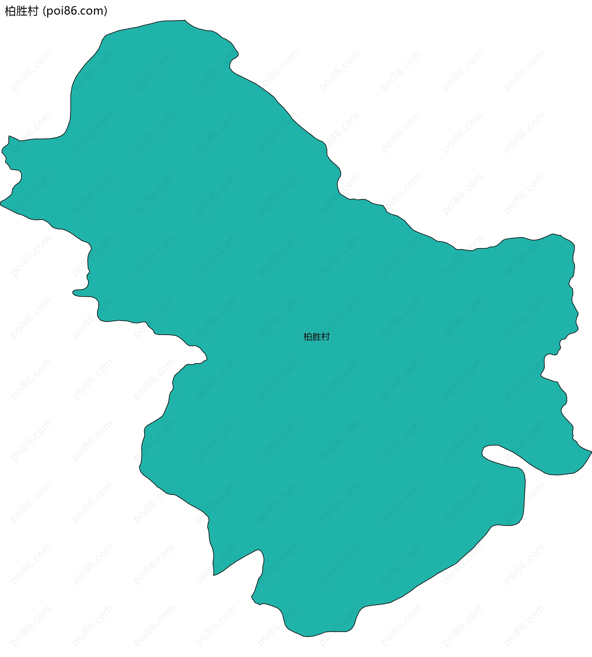 柏胜村边界地图