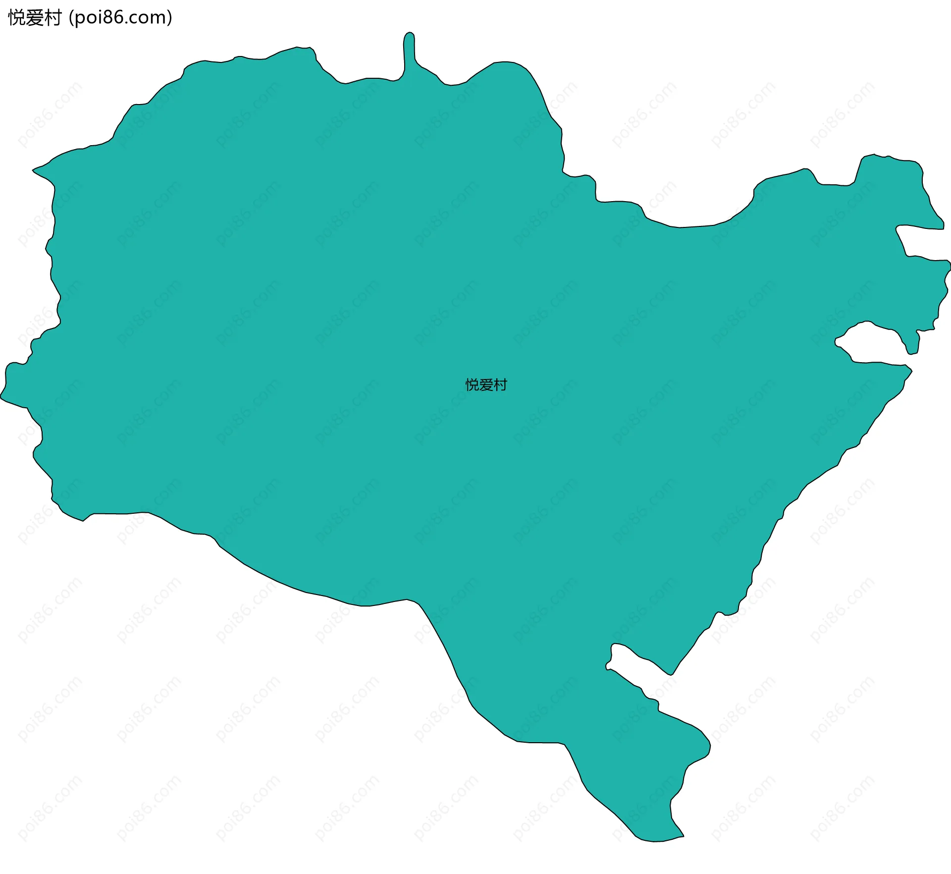 悦爱村边界地图