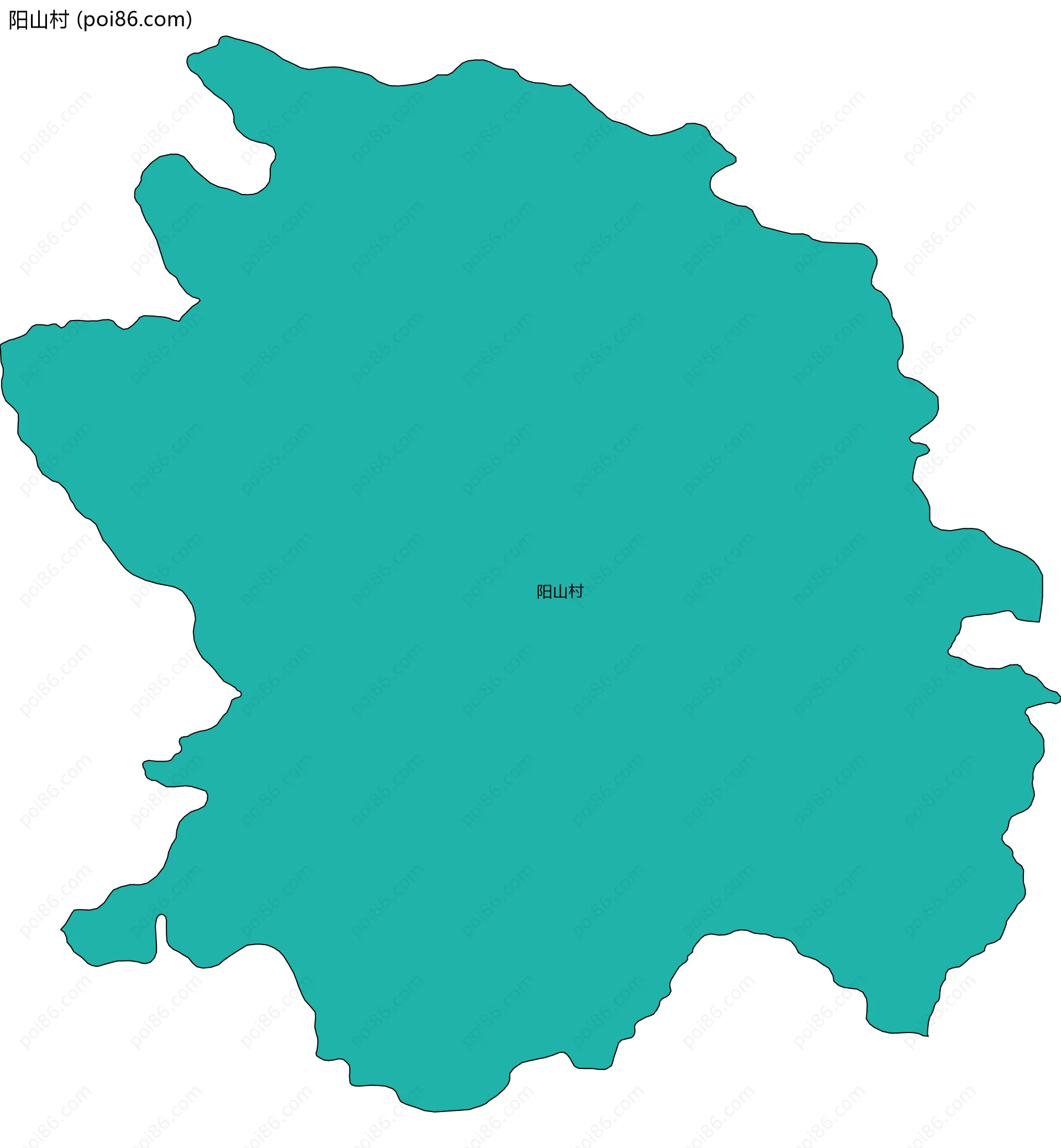 阳山村边界地图