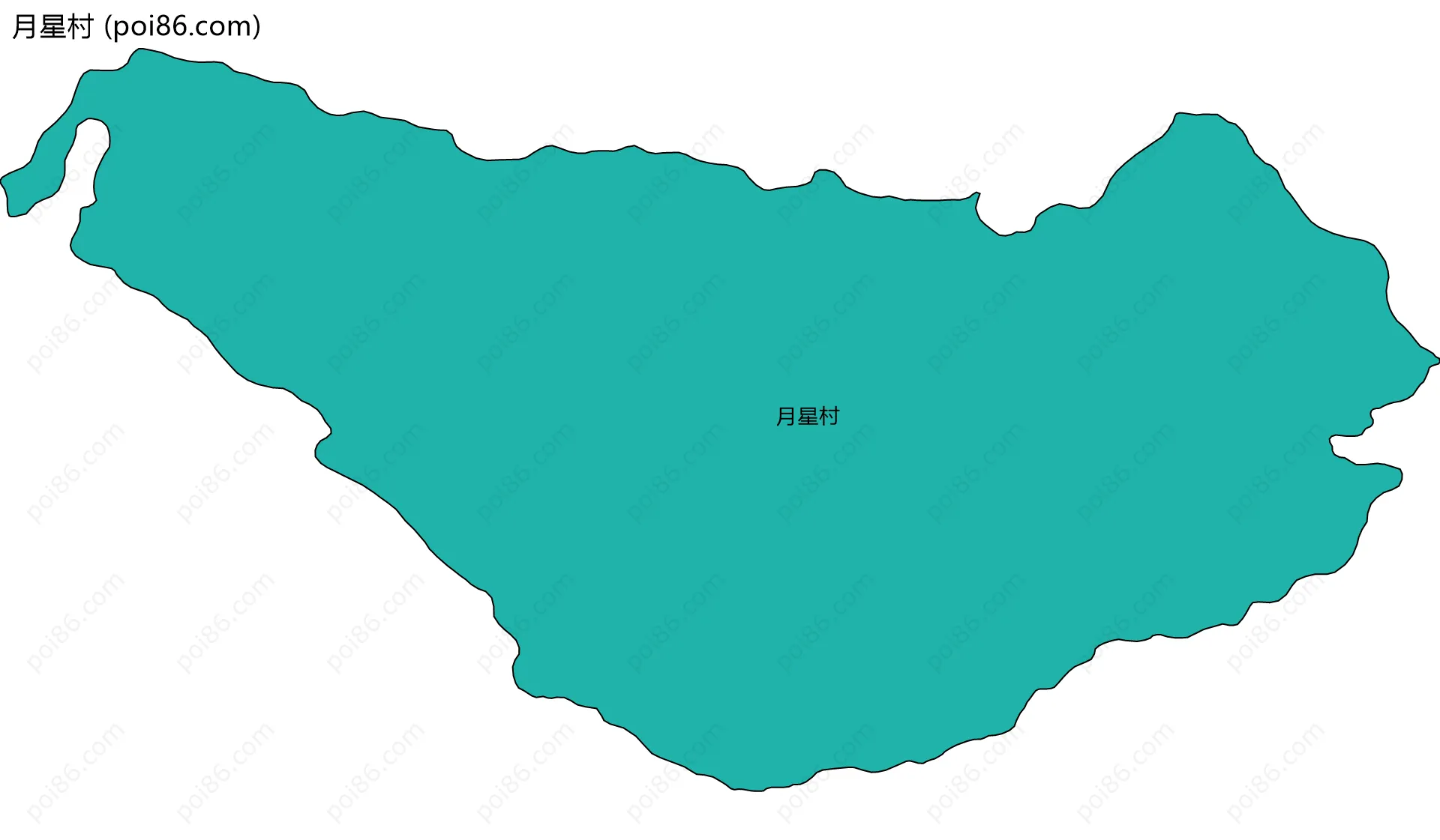 月星村边界地图