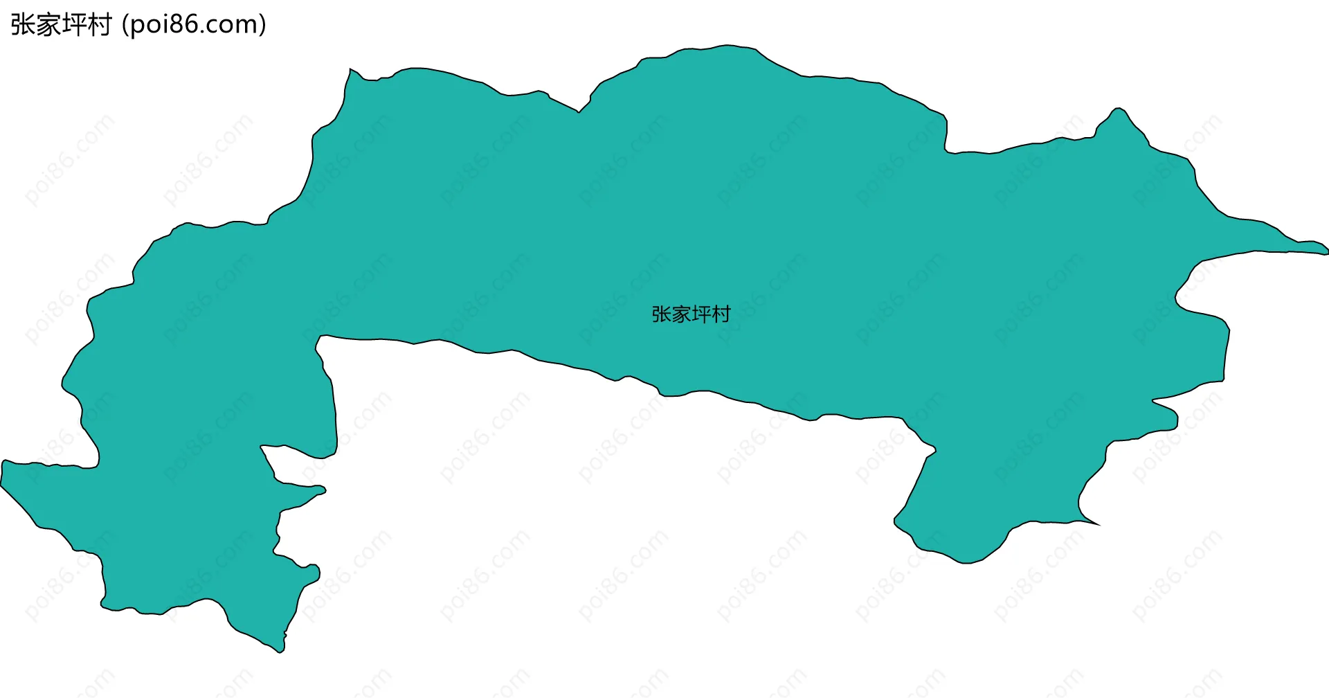 张家坪村边界地图