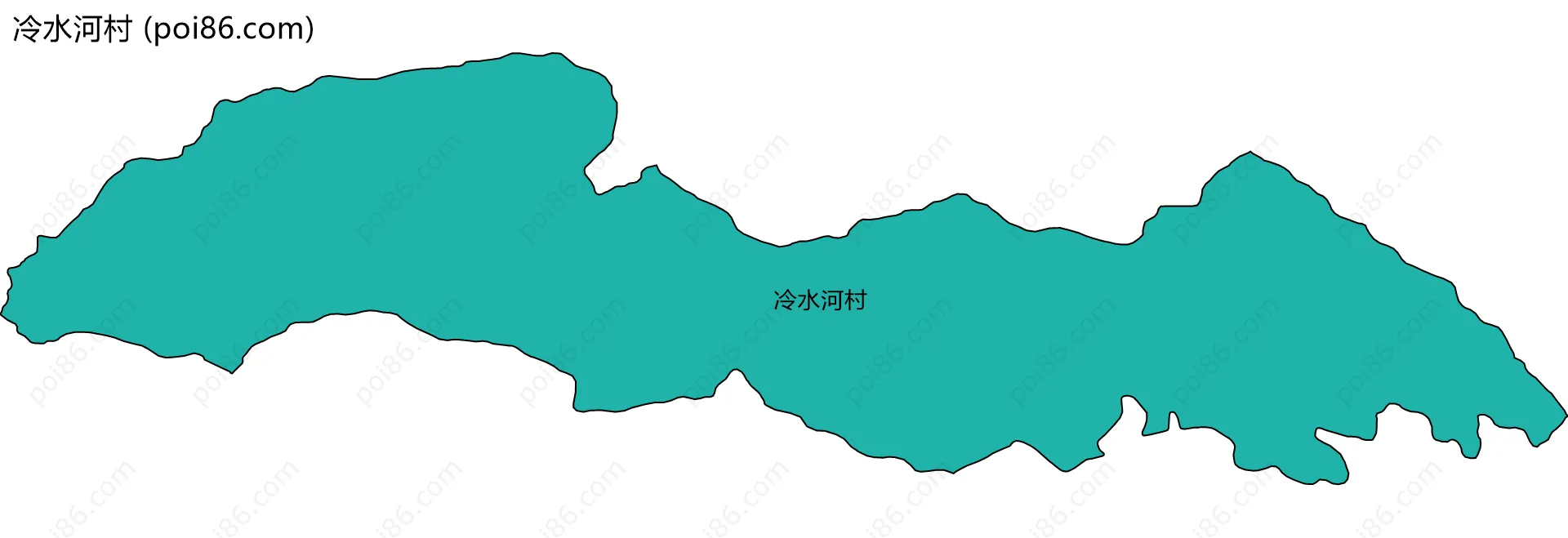 冷水河村边界地图