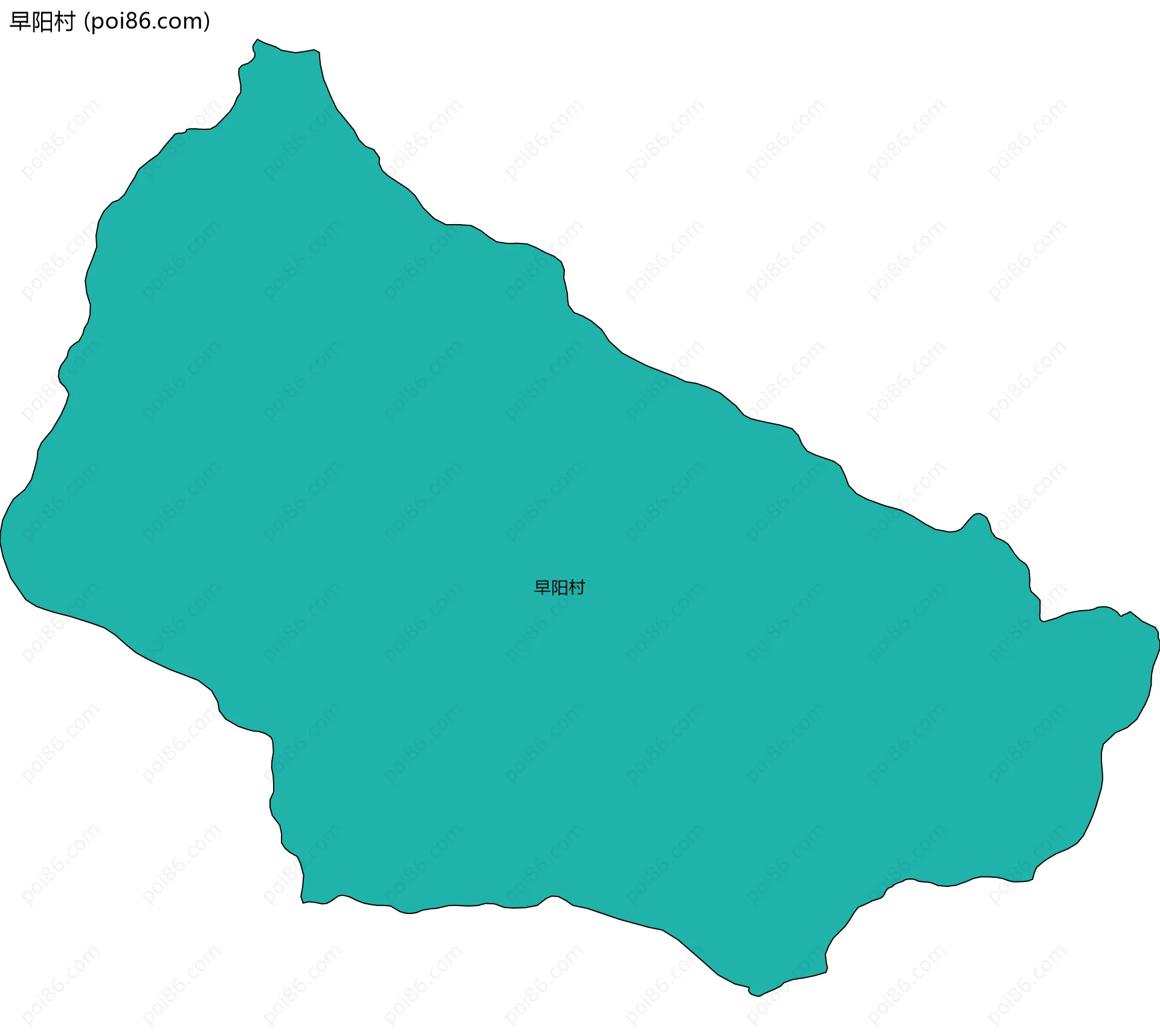早阳村边界地图