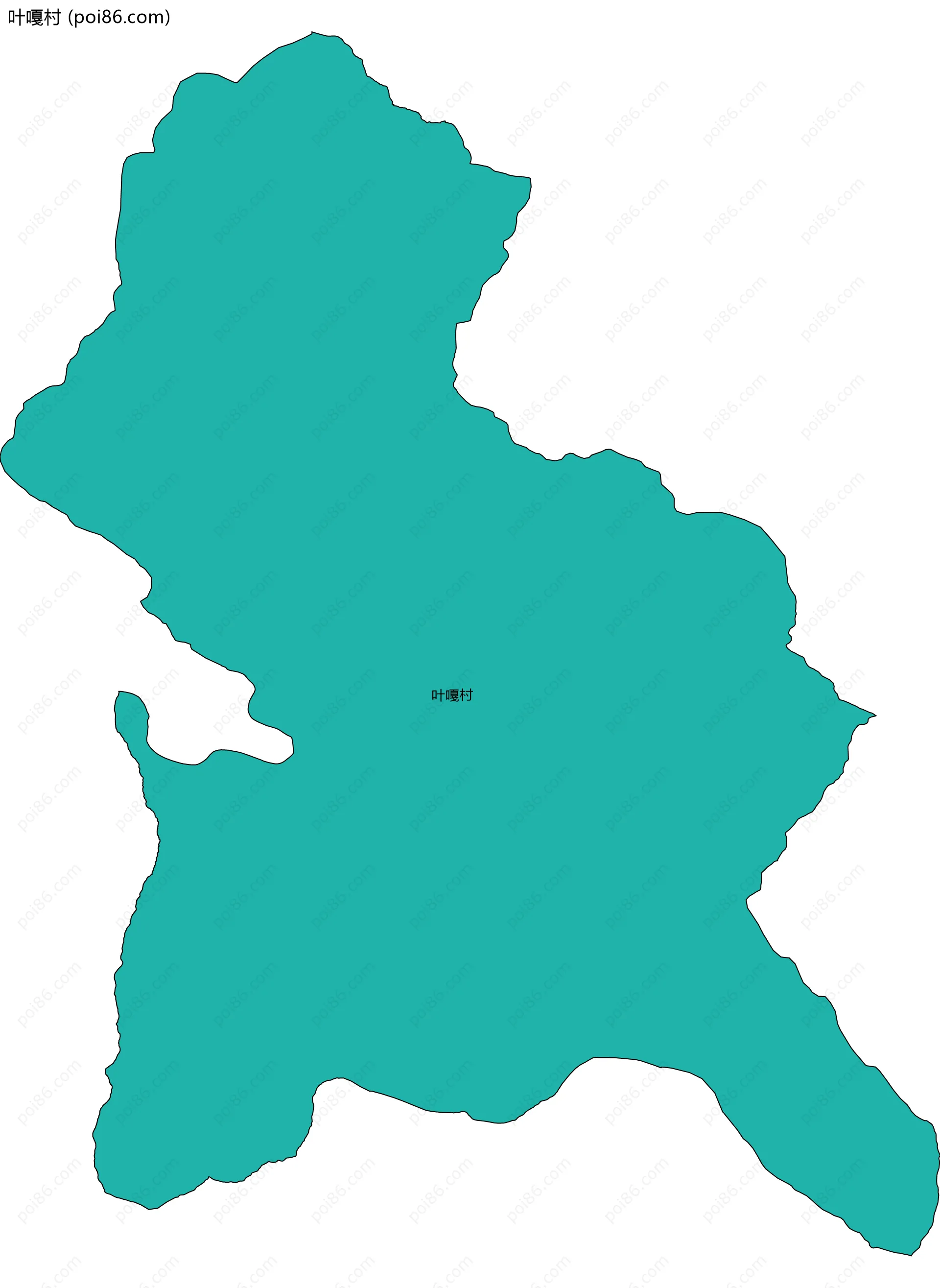 叶嘎村边界地图