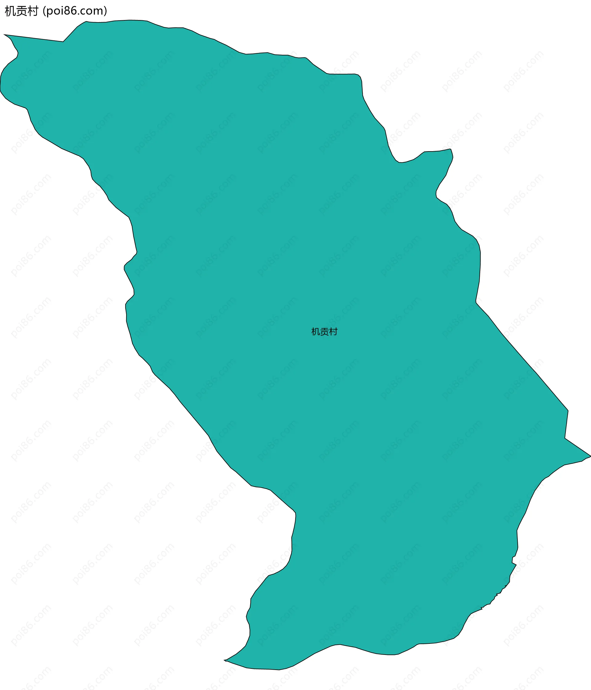 机贡村边界地图