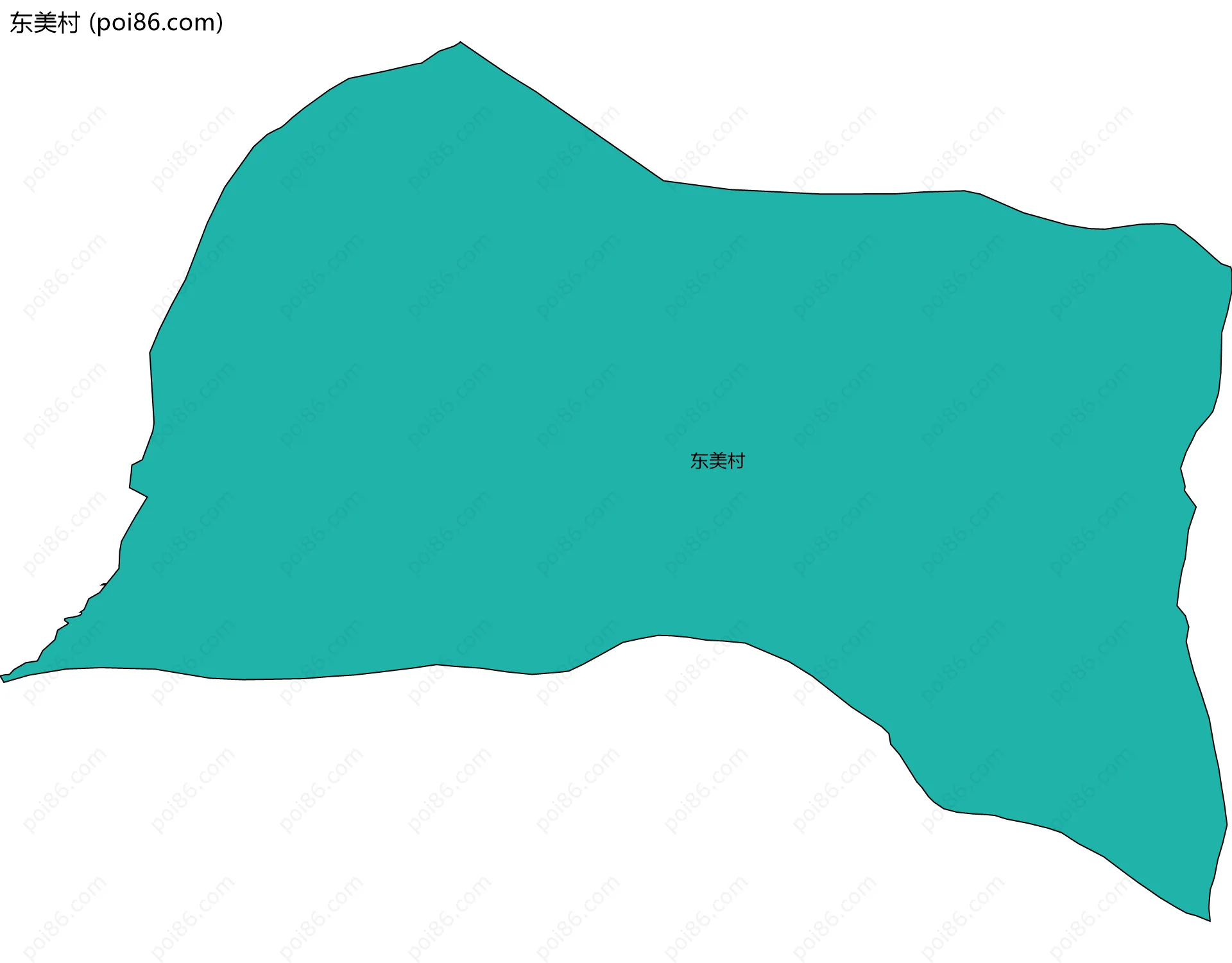 东美村边界地图