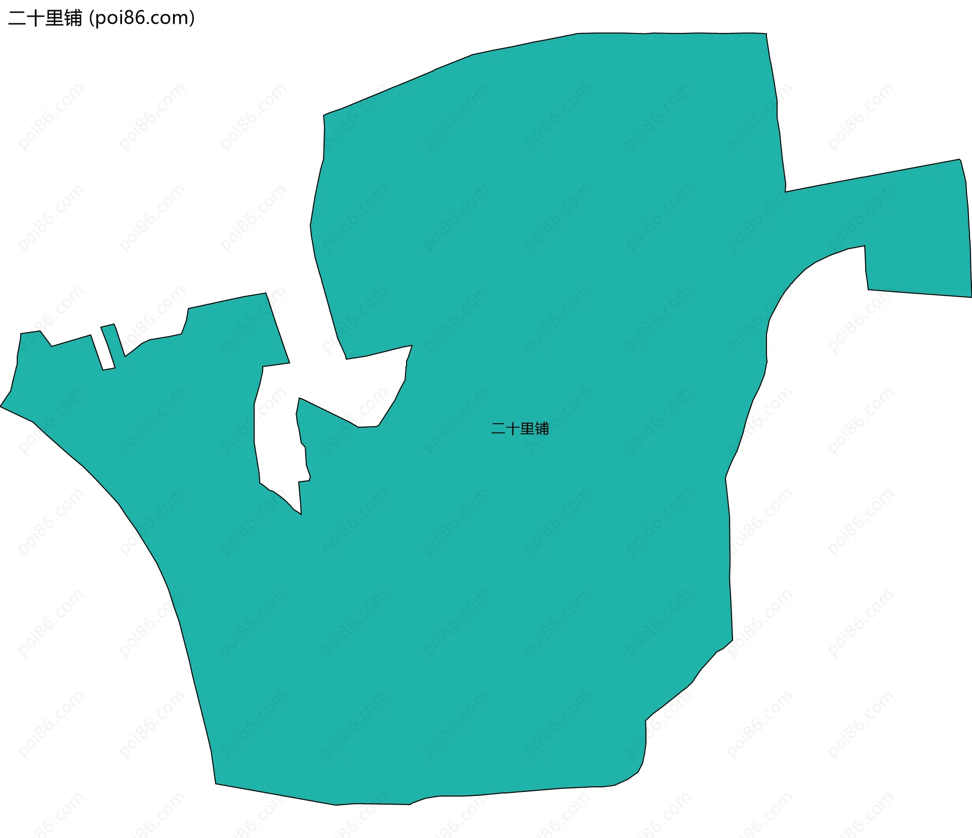 二十里铺边界地图