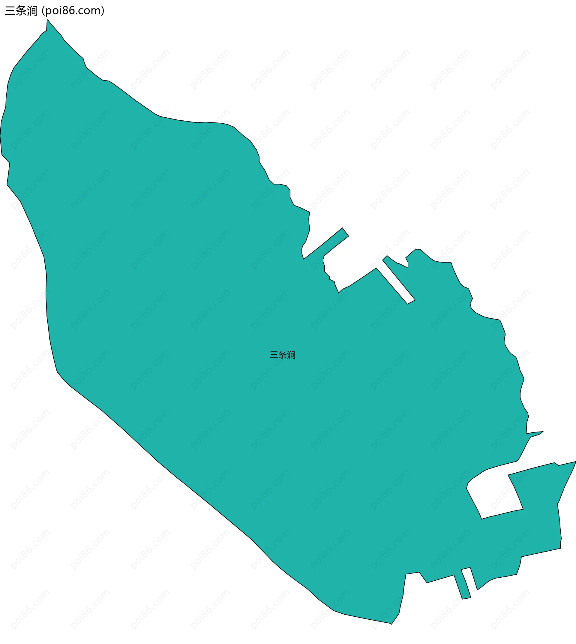 三条涧边界地图