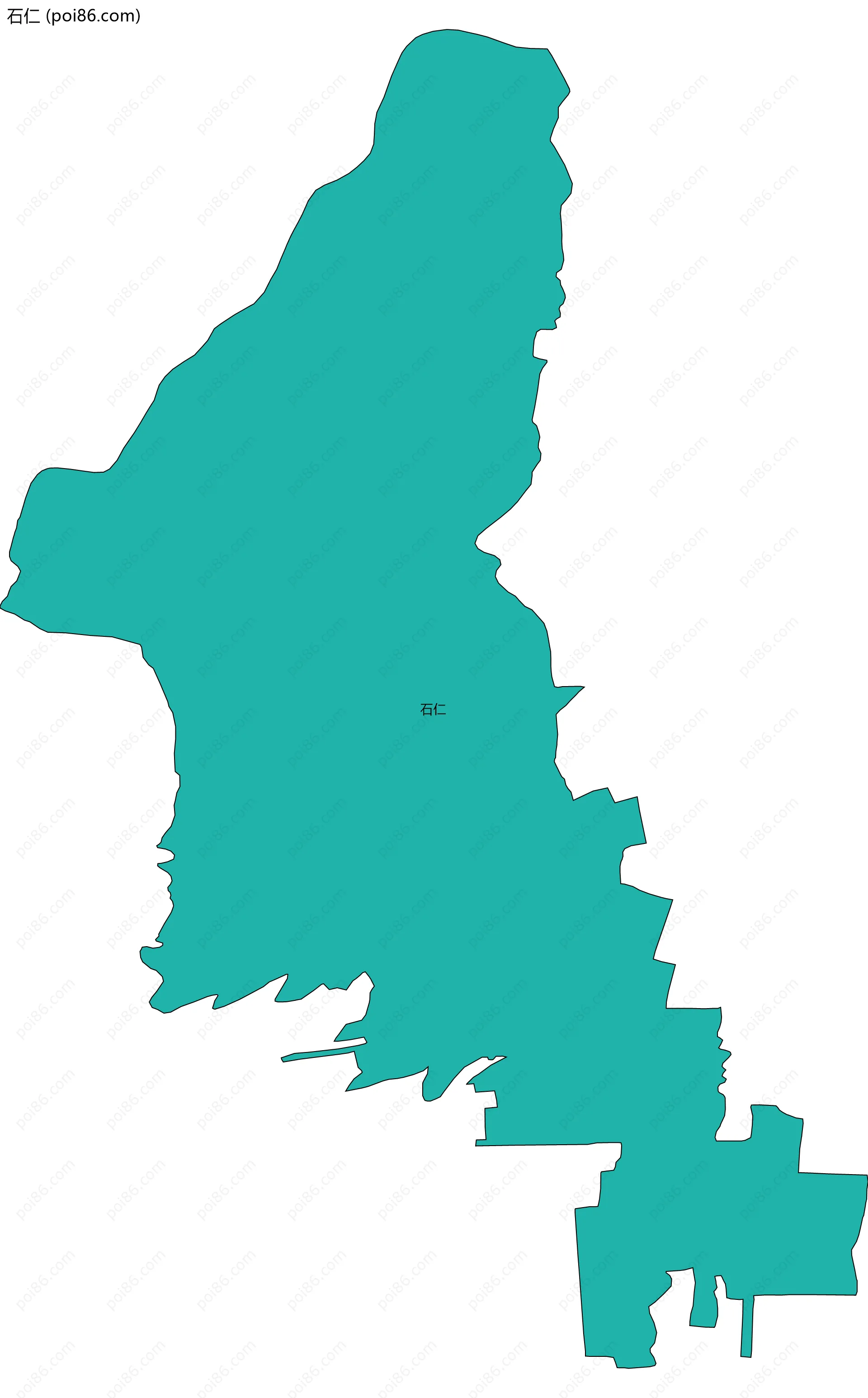 石仁边界地图