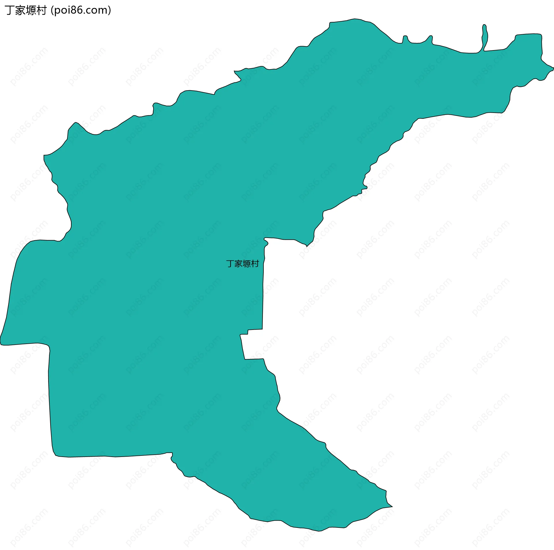 丁家塬村边界地图