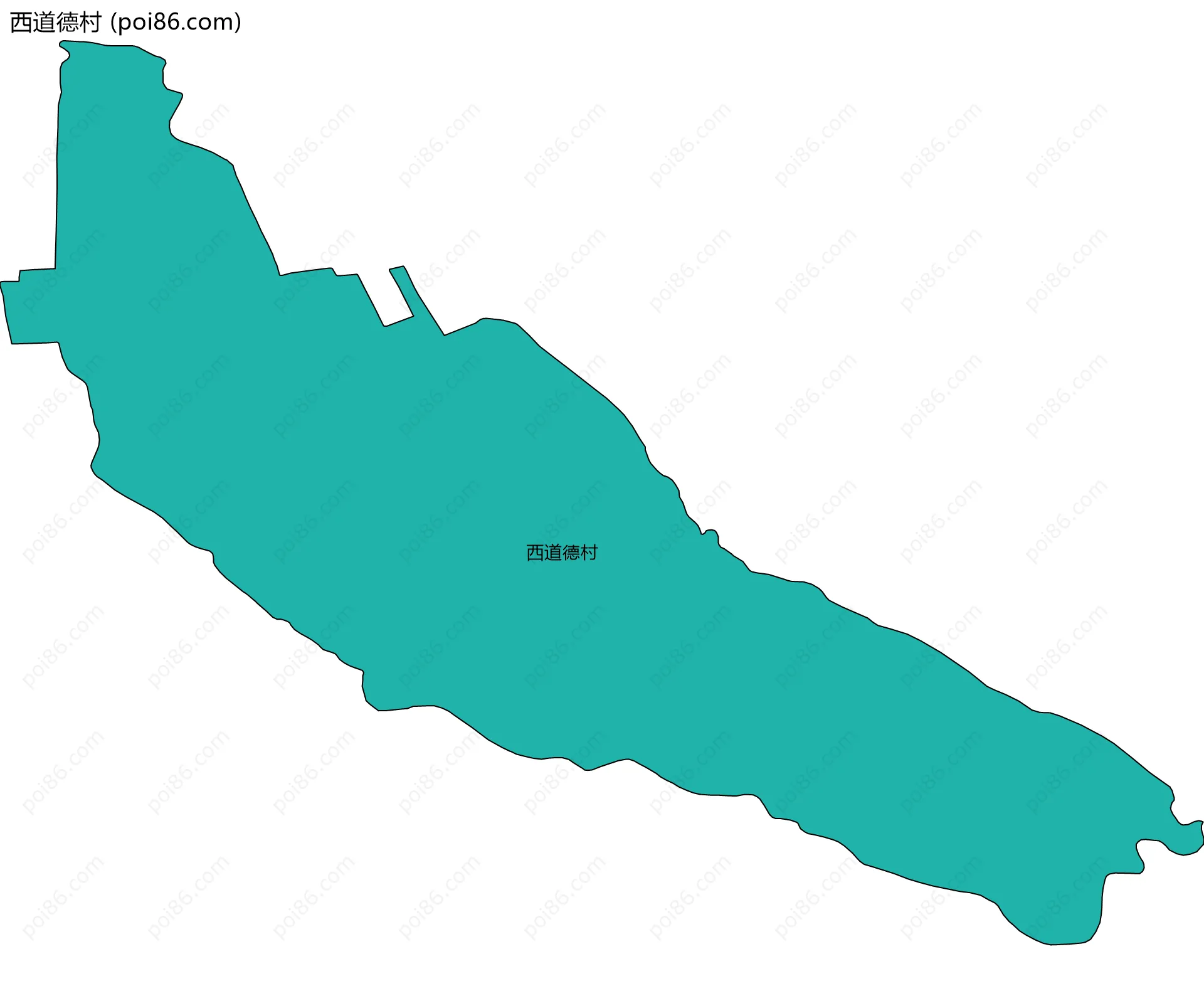 西道德村边界地图
