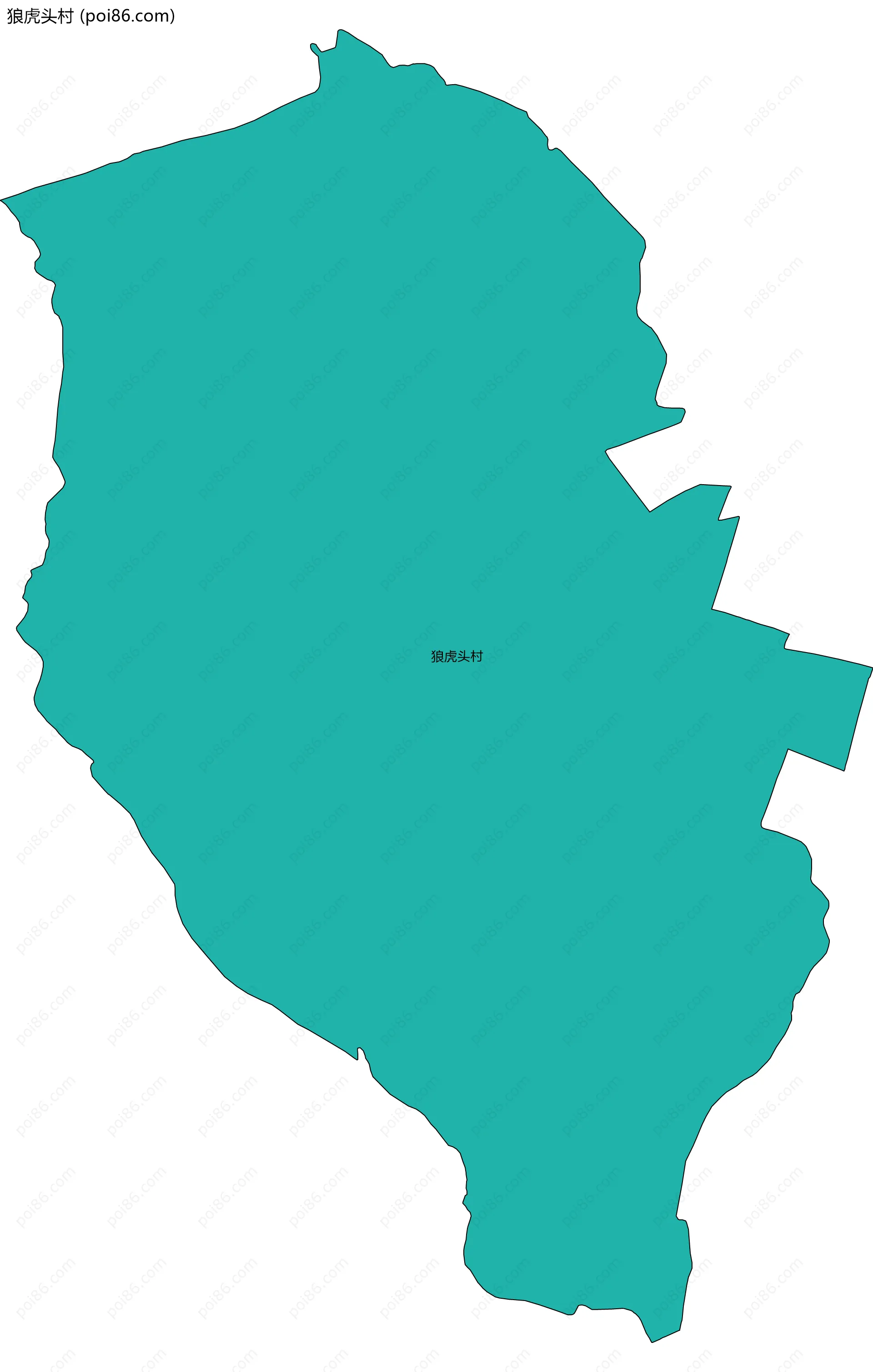 狼虎头村边界地图