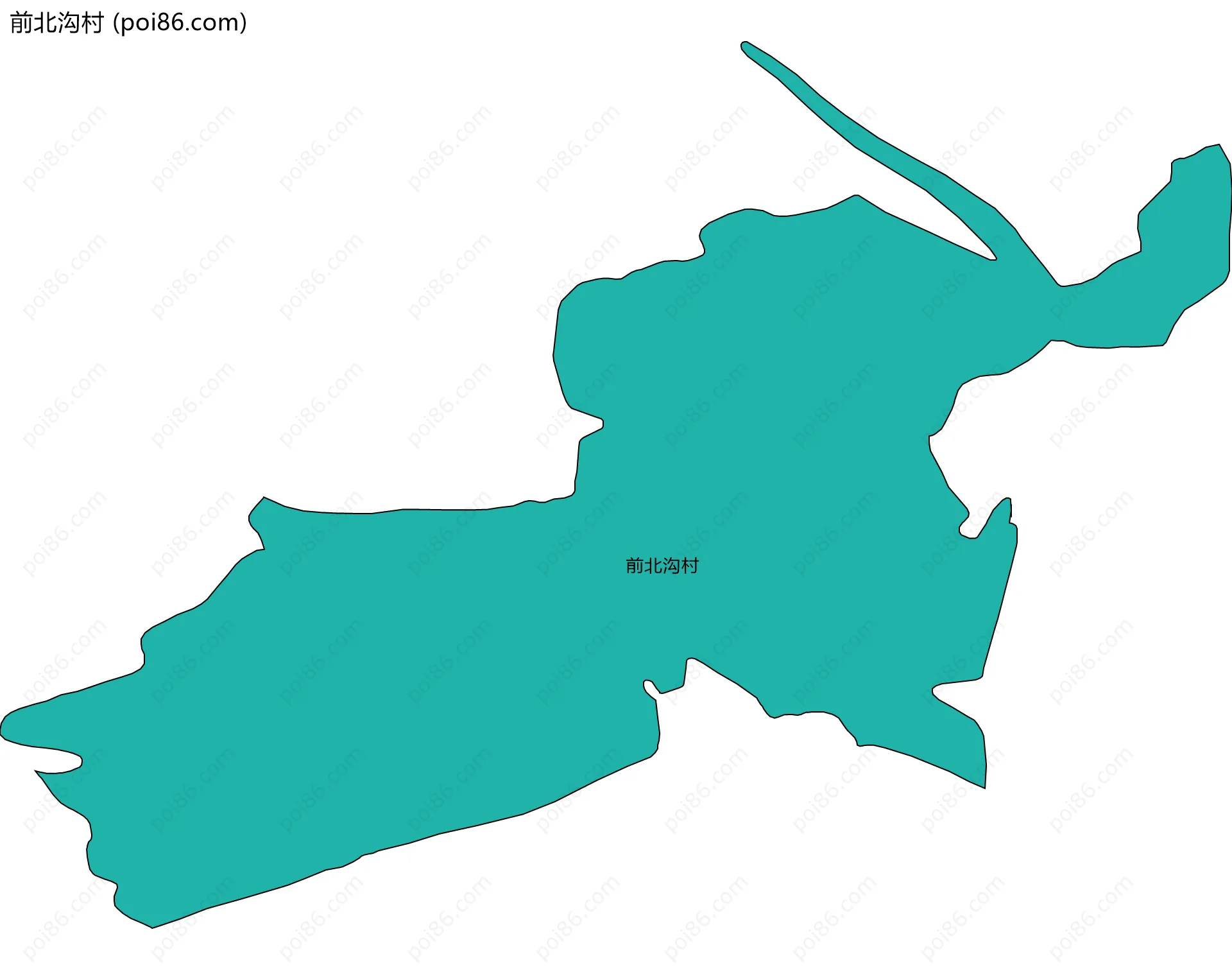 前北沟村边界地图