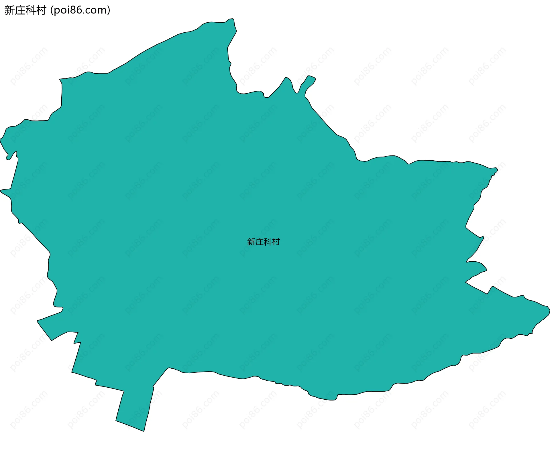 新庄科村边界地图
