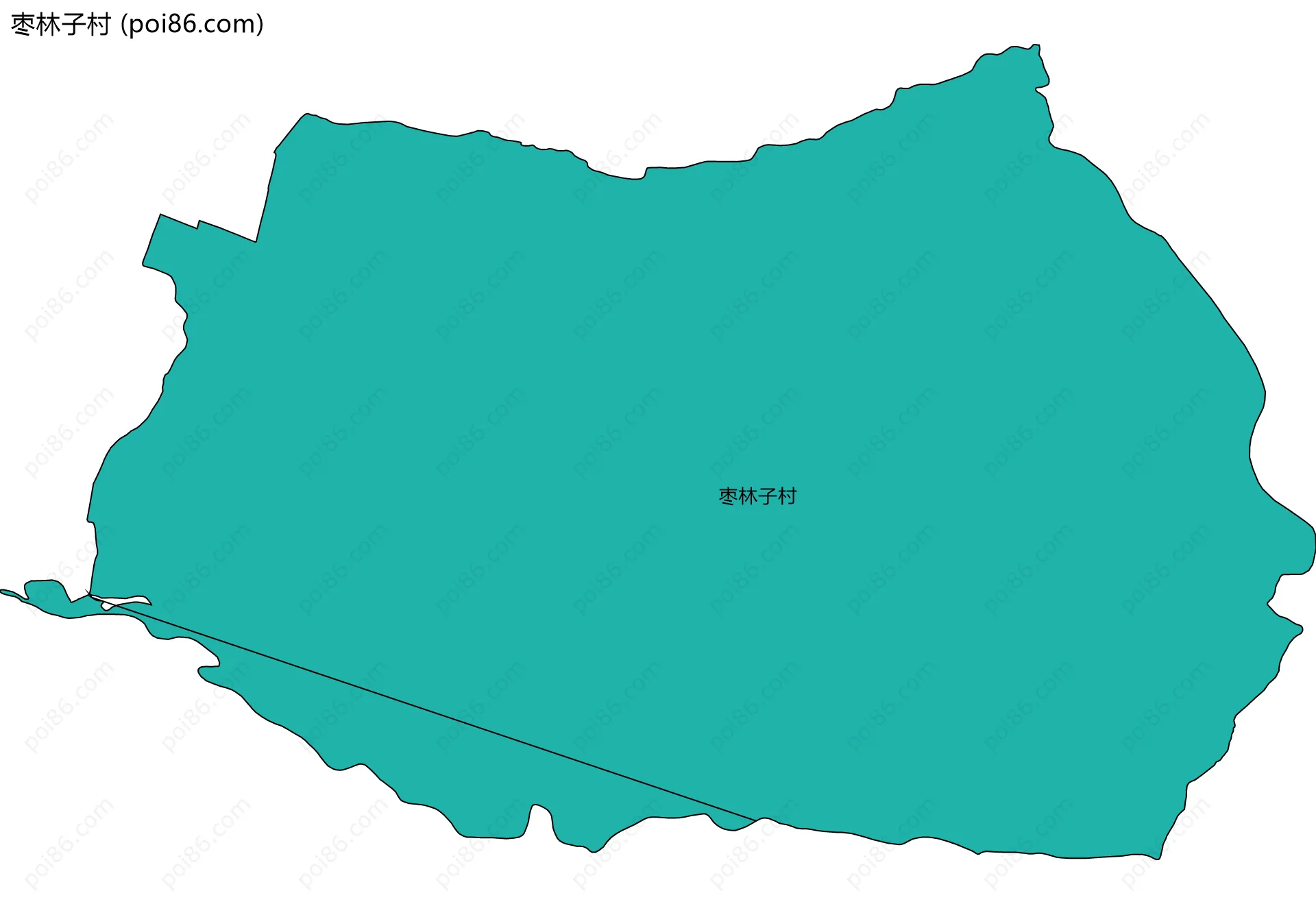 枣林子村边界地图