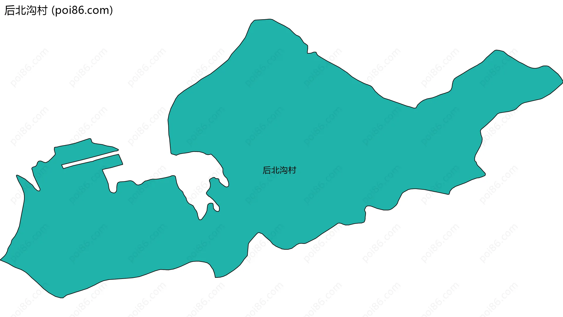 后北沟村边界地图