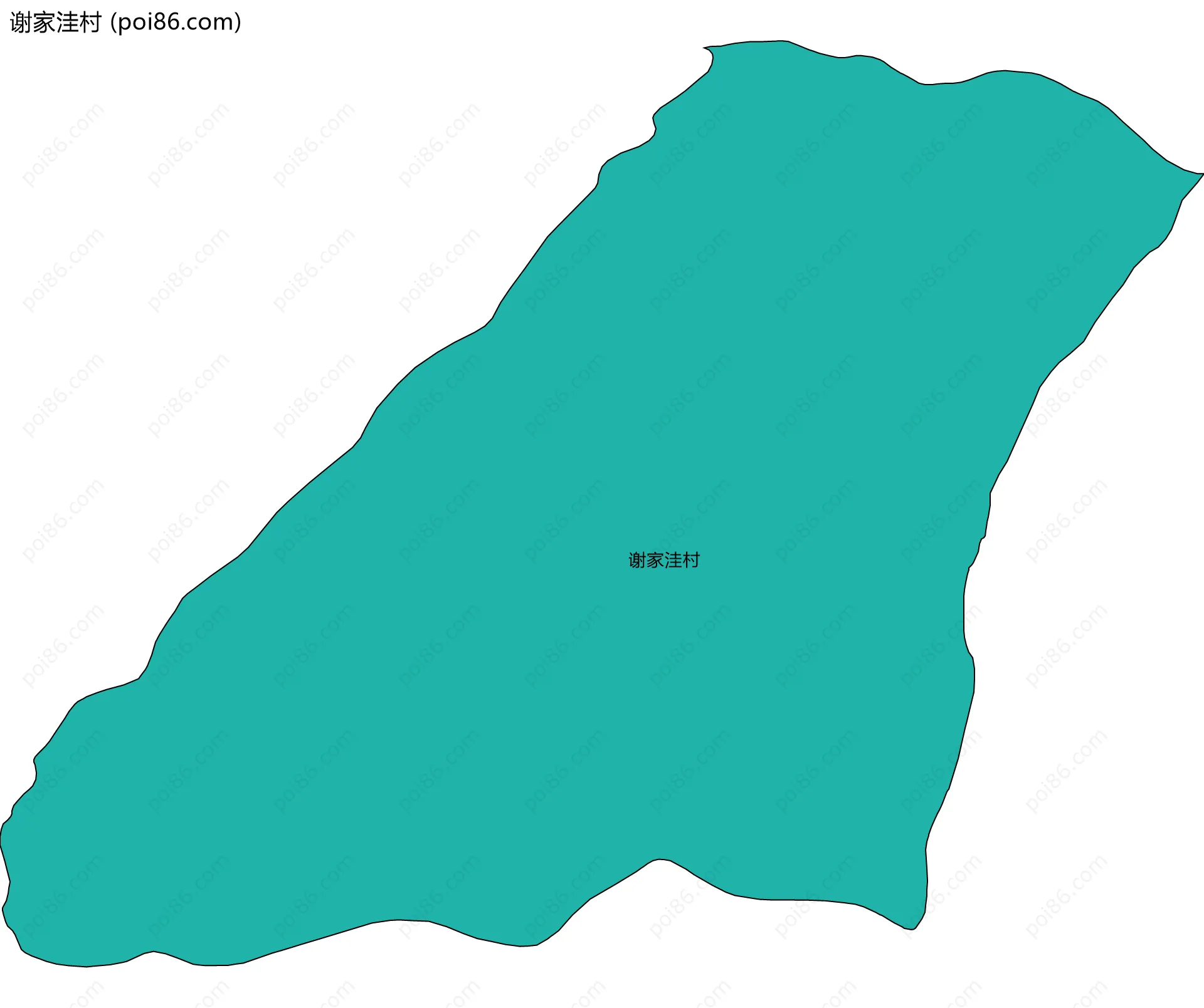谢家洼村边界地图