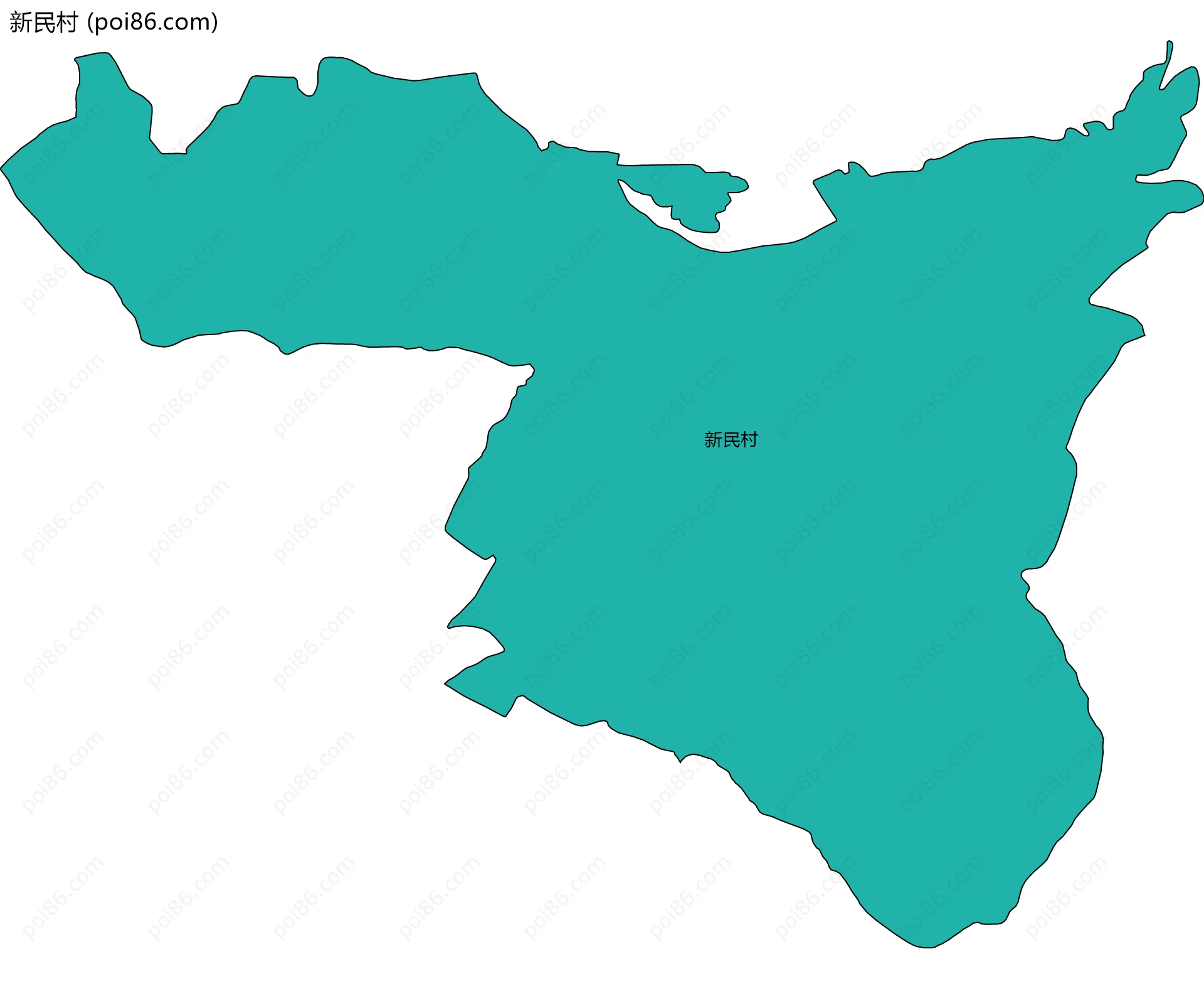 新民村边界地图