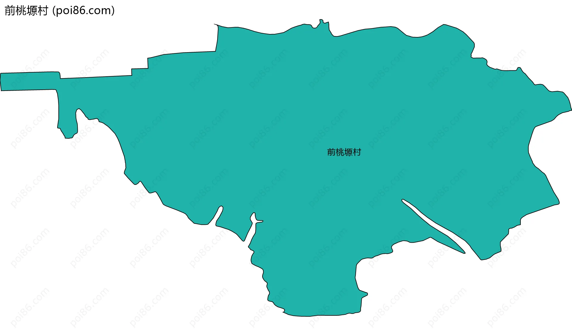 前桃塬村边界地图