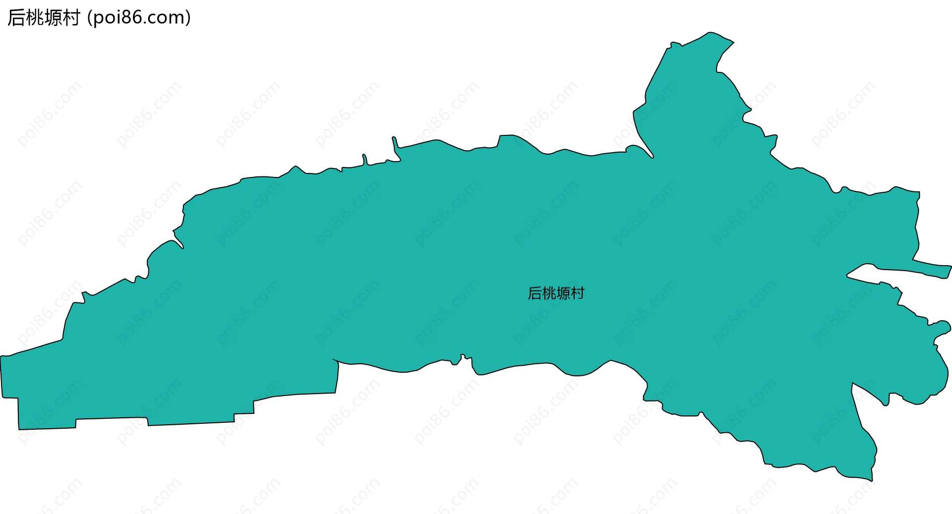 后桃塬村边界地图