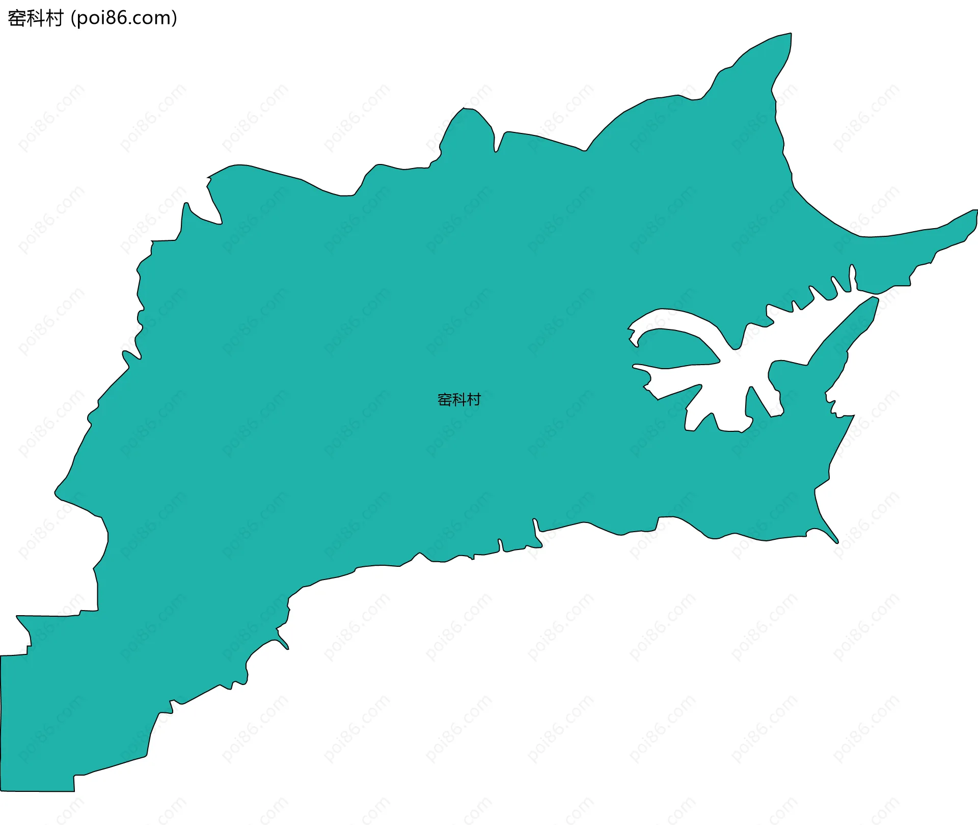 窑科村边界地图