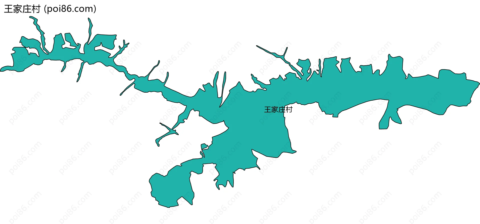 王家庄村边界地图