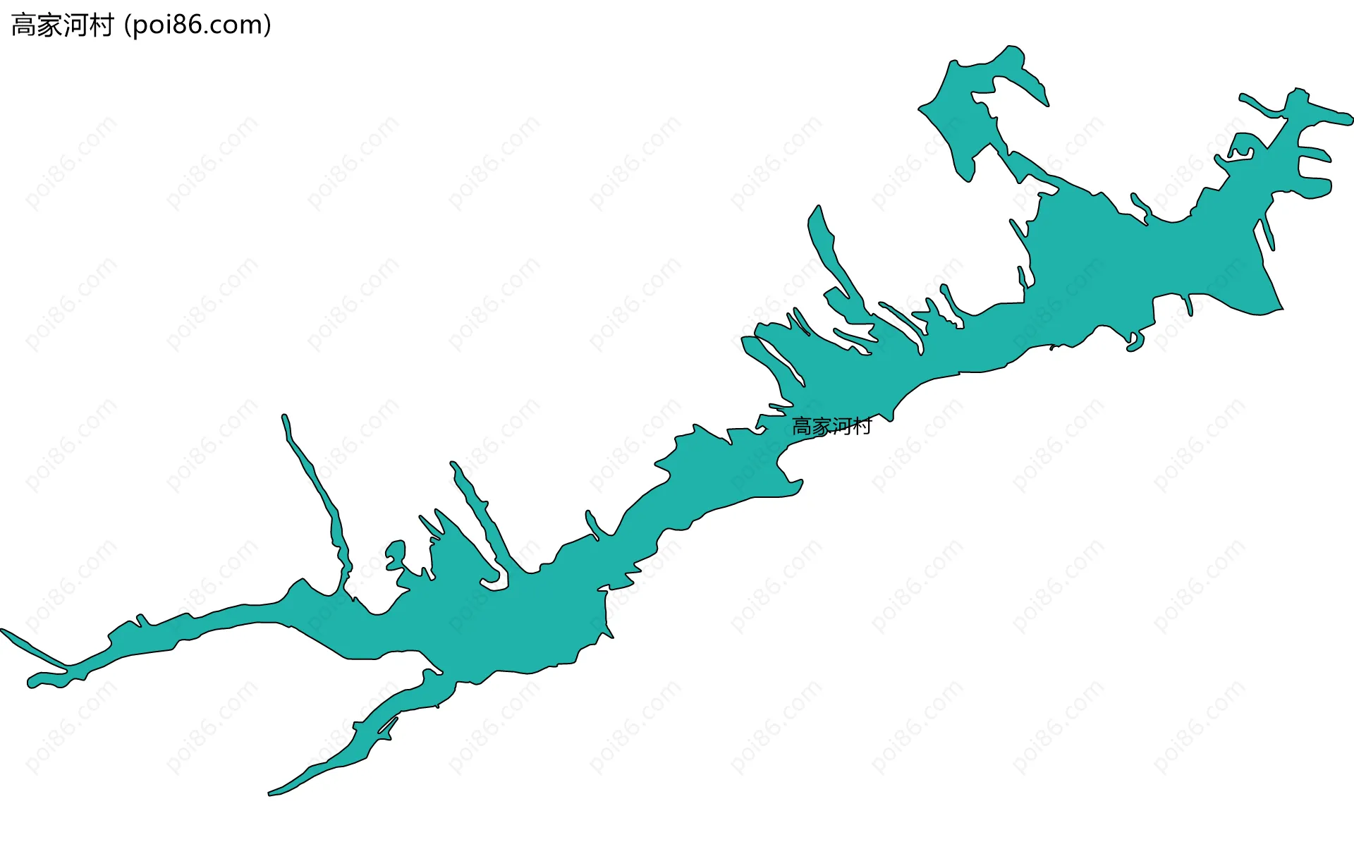 高家河村边界地图